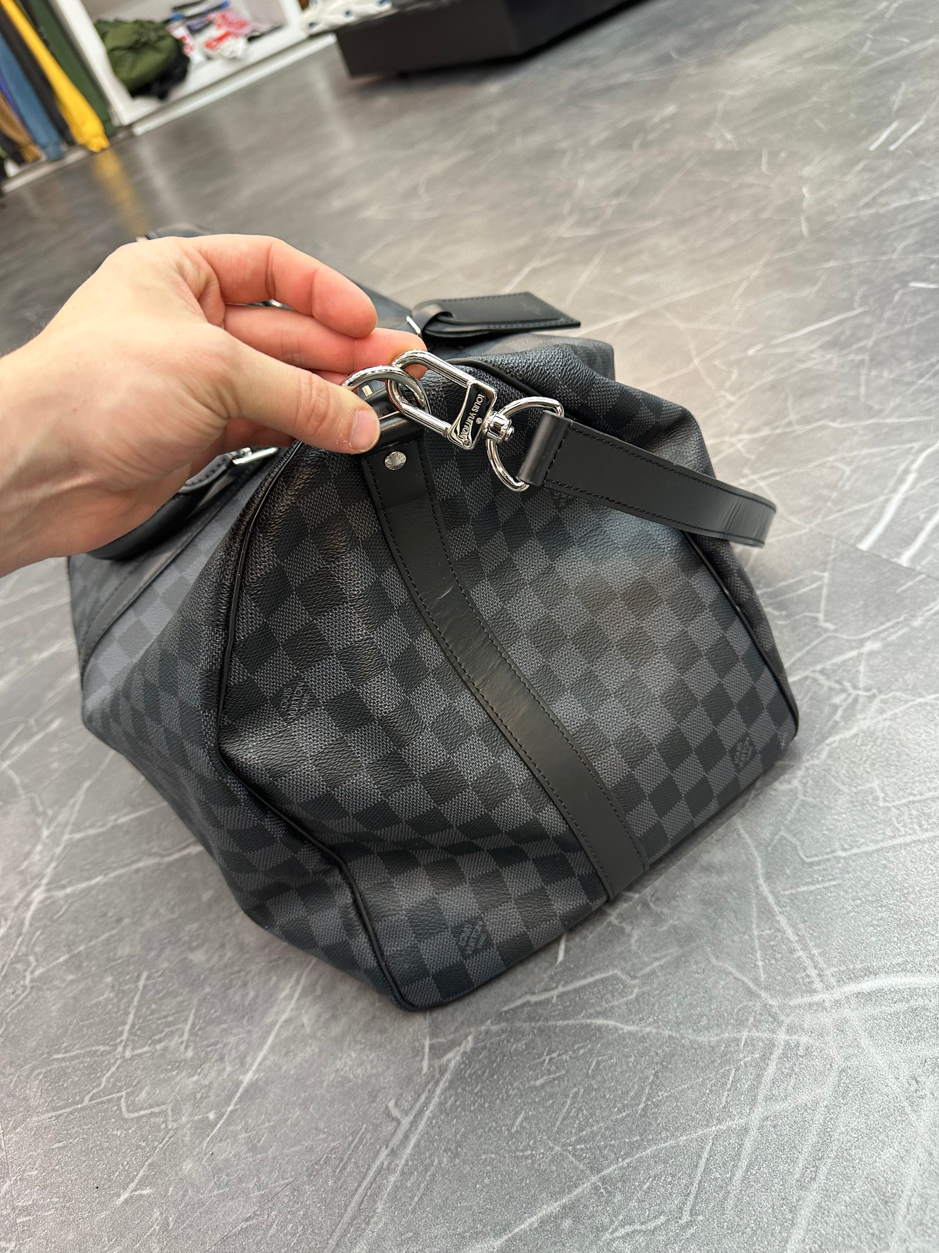 Louis Vuitton Black Monogram Duffel Bag