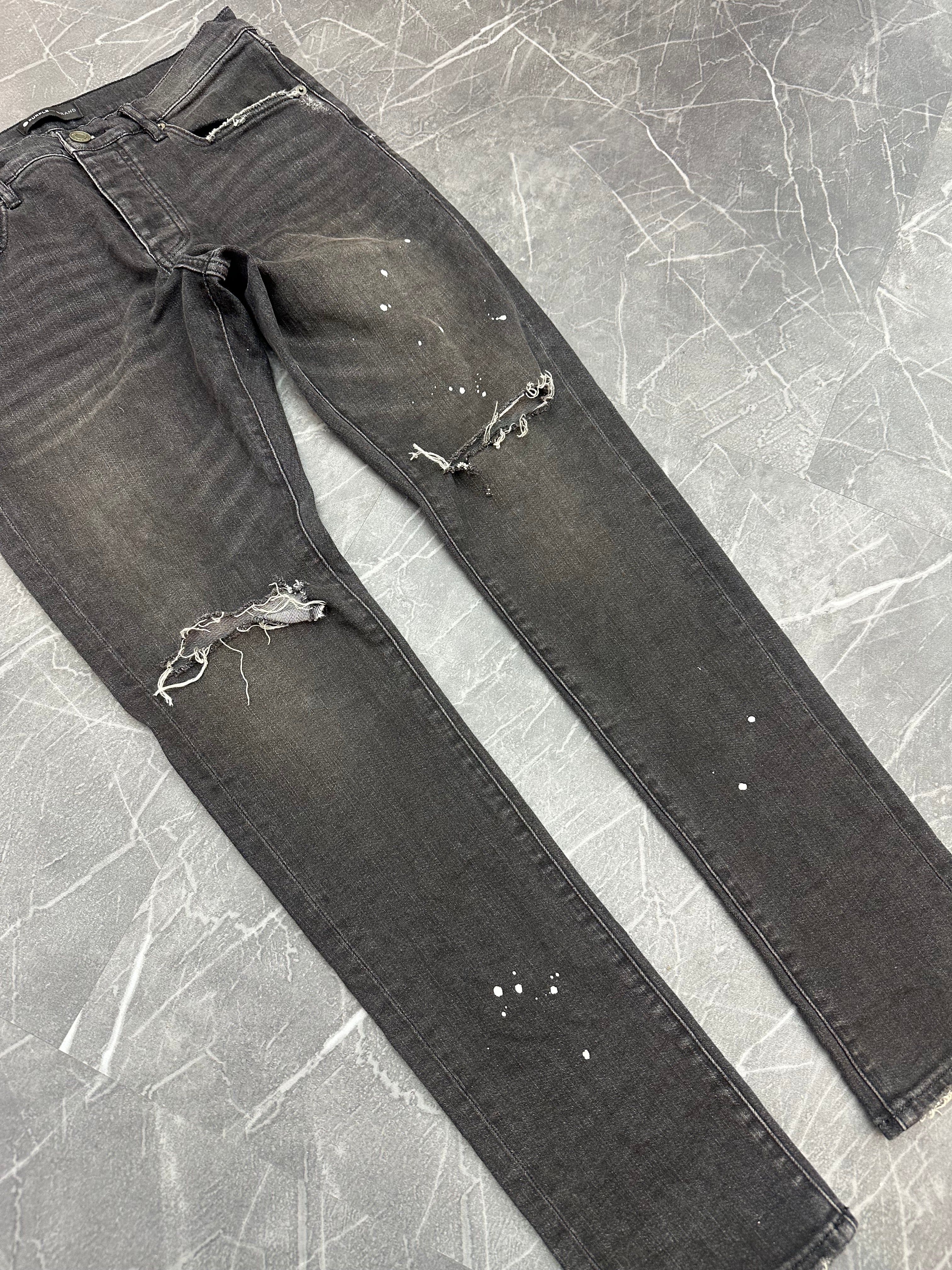 Purple Brand Jeans Splatter Black (32)