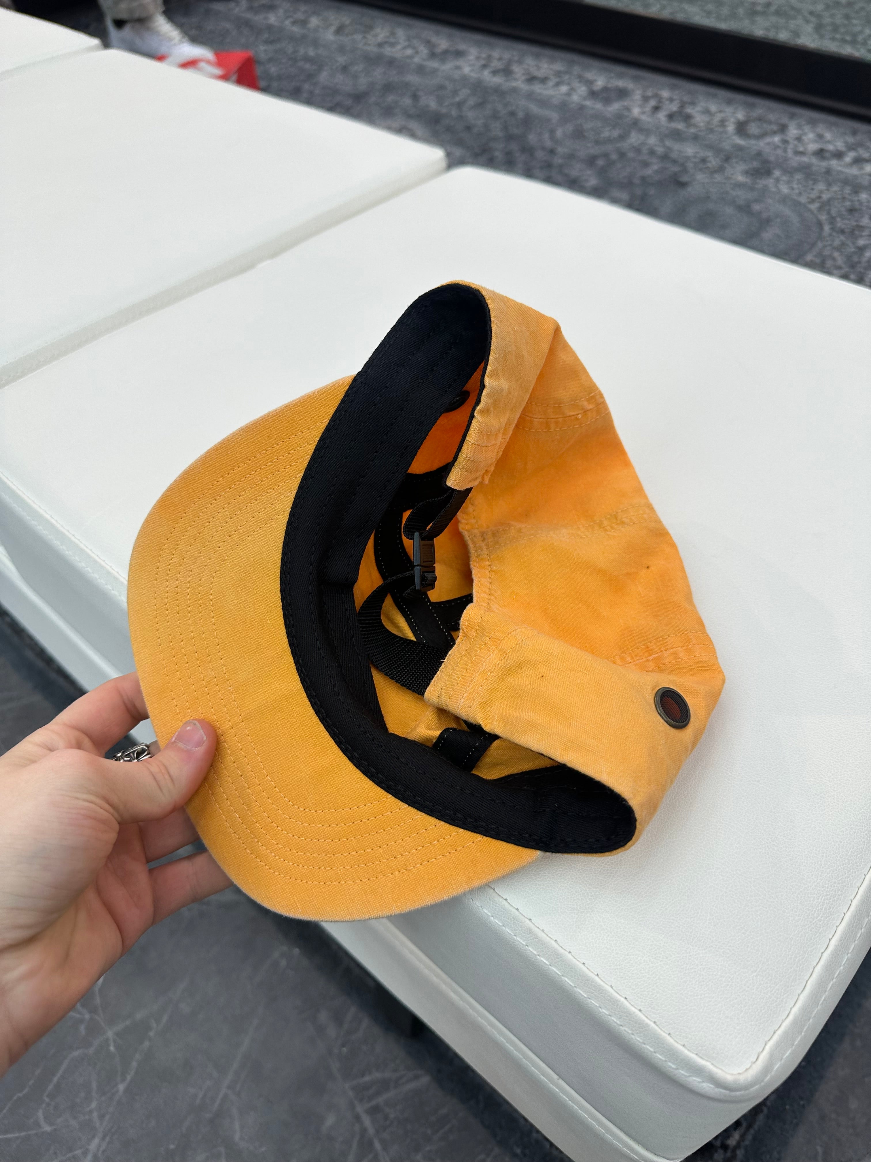 Supreme Orange Waxed Ripstop Camp Cap