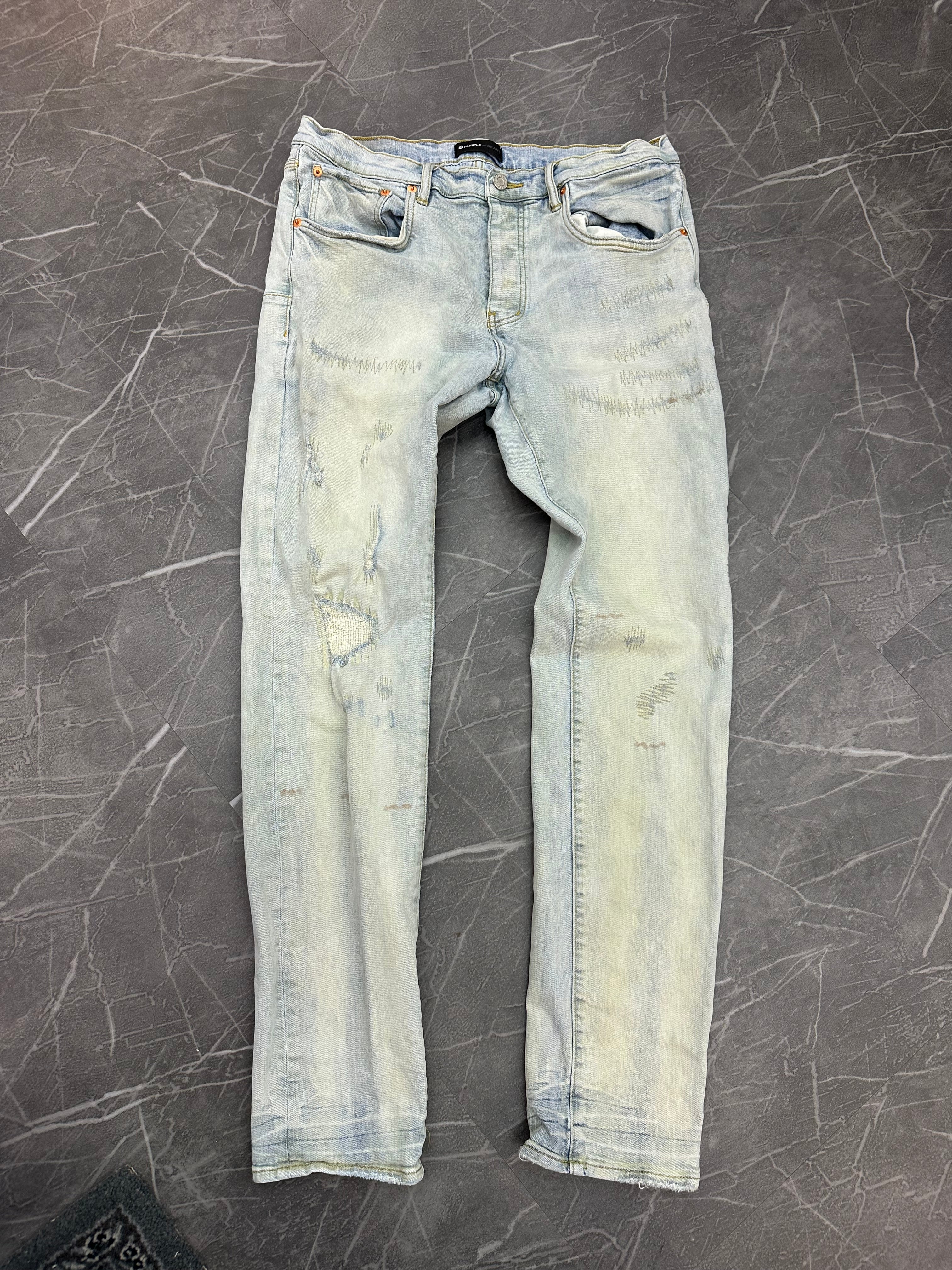 Purple brand jeans Scratch Design Light Denim (36)