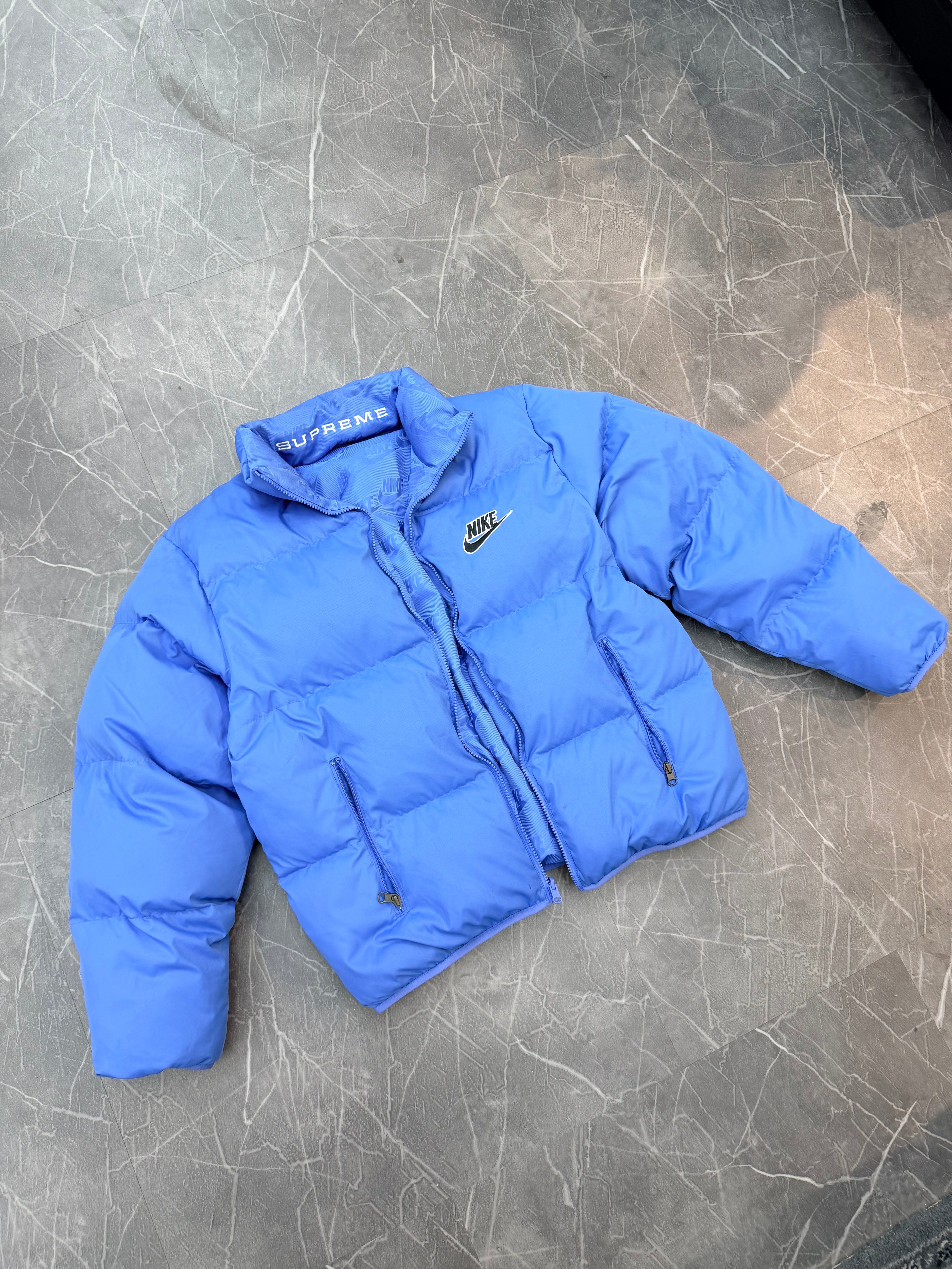 Supreme Nike Reversible Puffer Blue