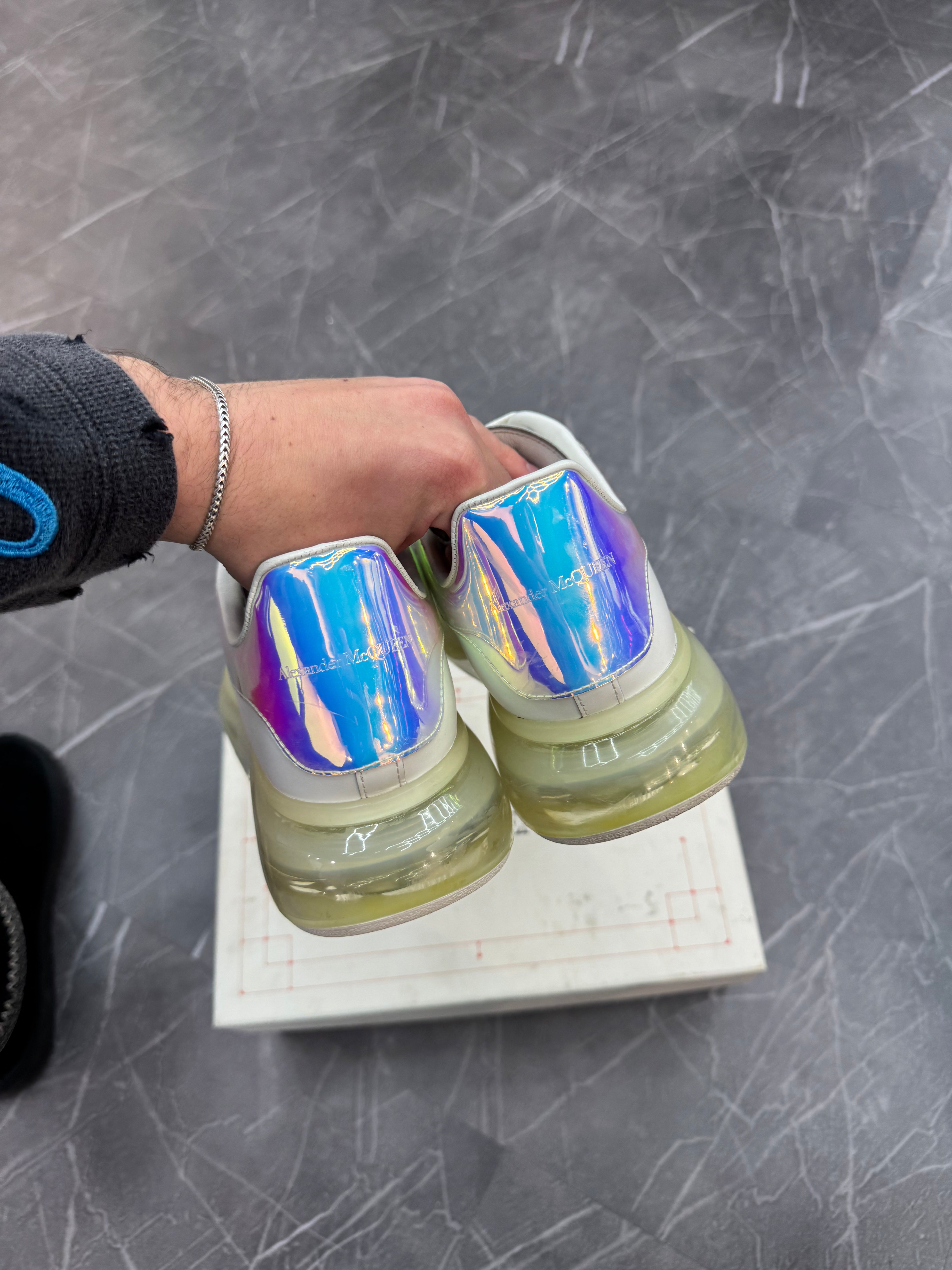 Alexander McQueen White Iridescent