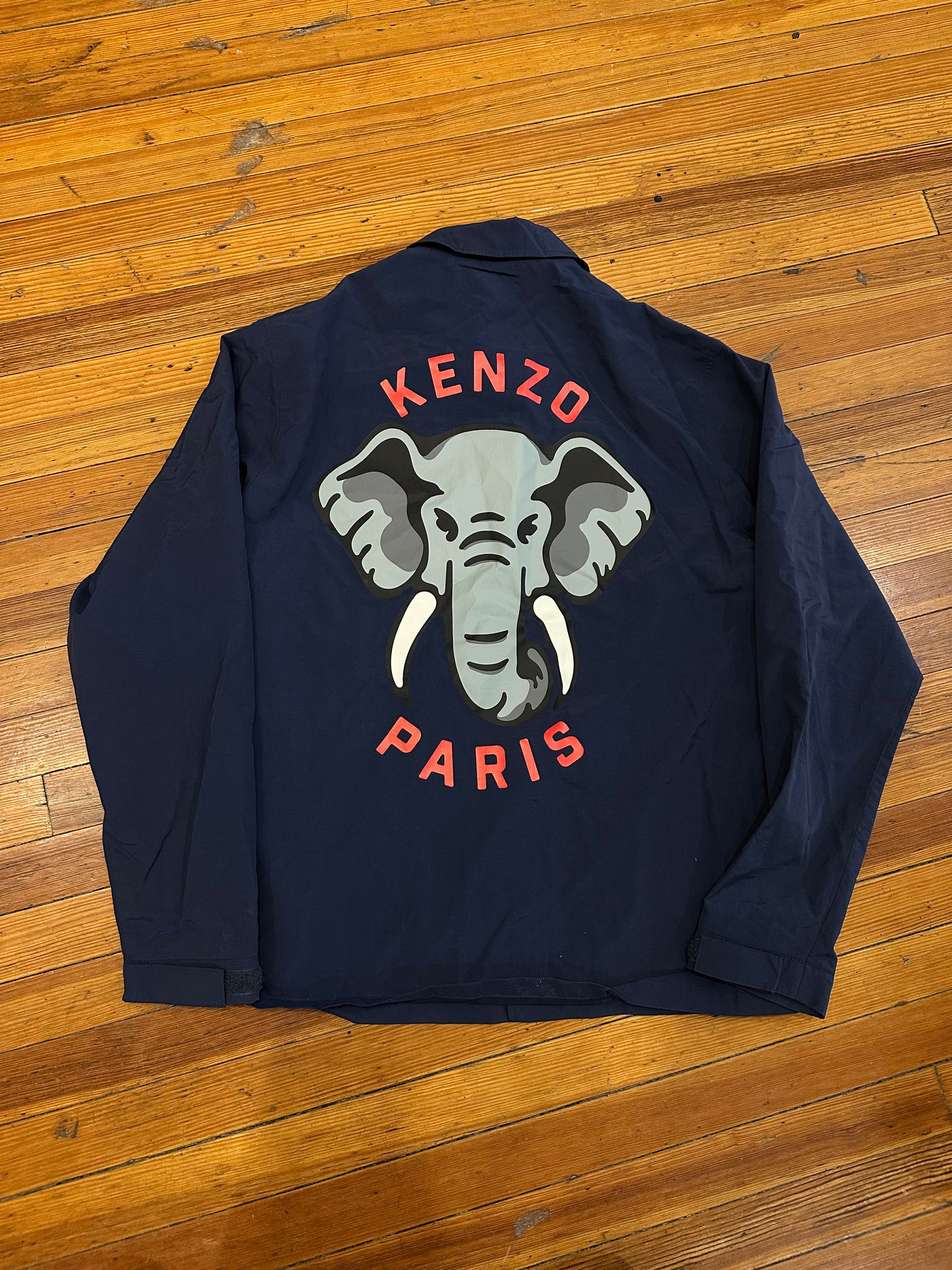 Kenzo Paris HU Elephant Button Up Jacket