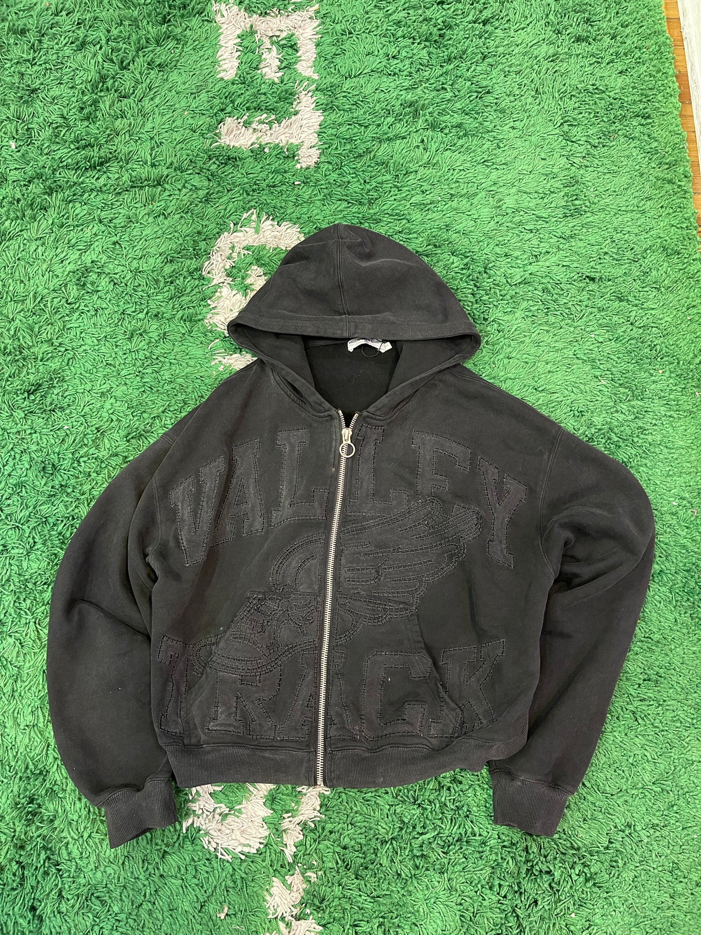 Vale Forever Vally “Track Black Zip Up Hoodie”