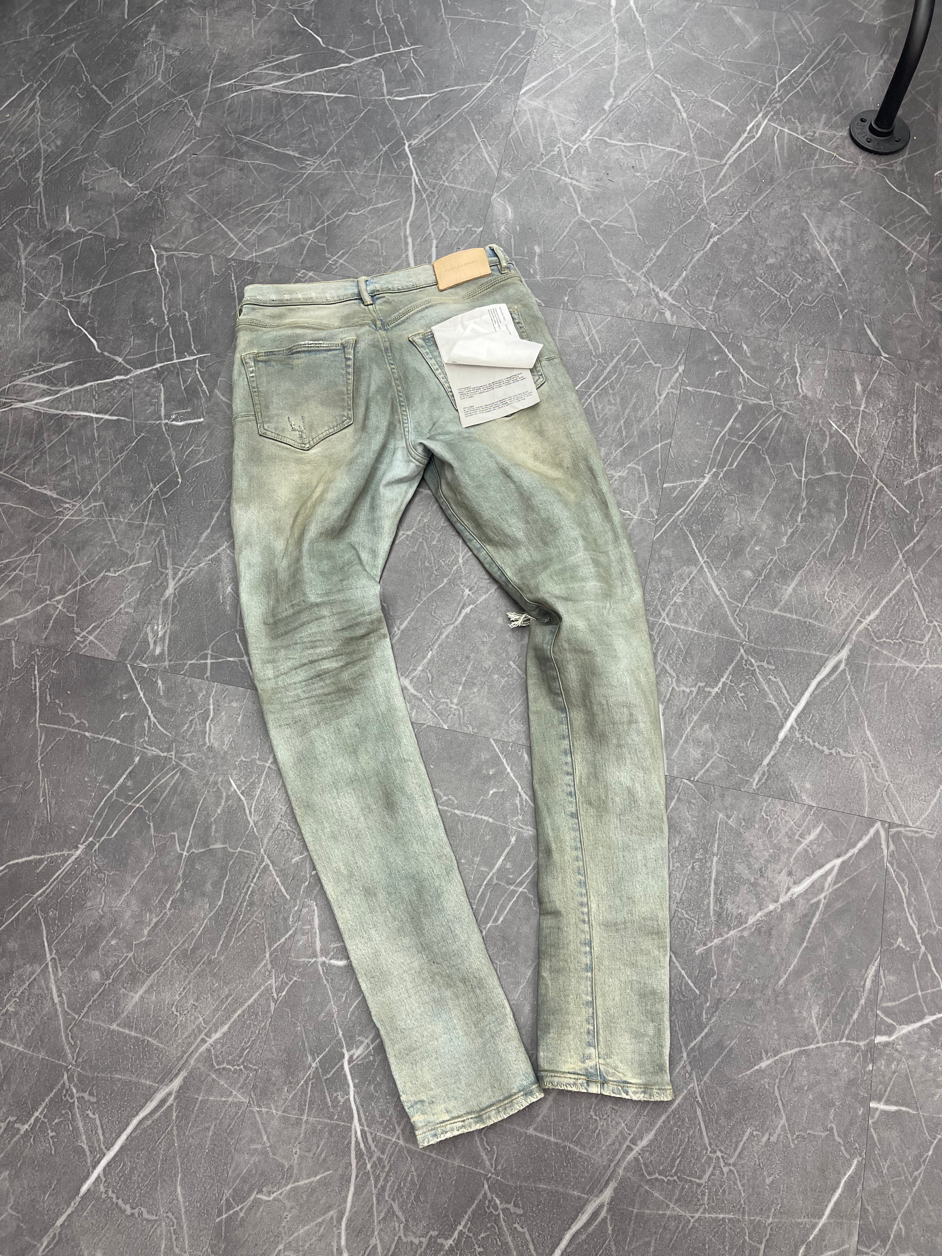 Purple Jeans “Stained Blue” (Ripped)