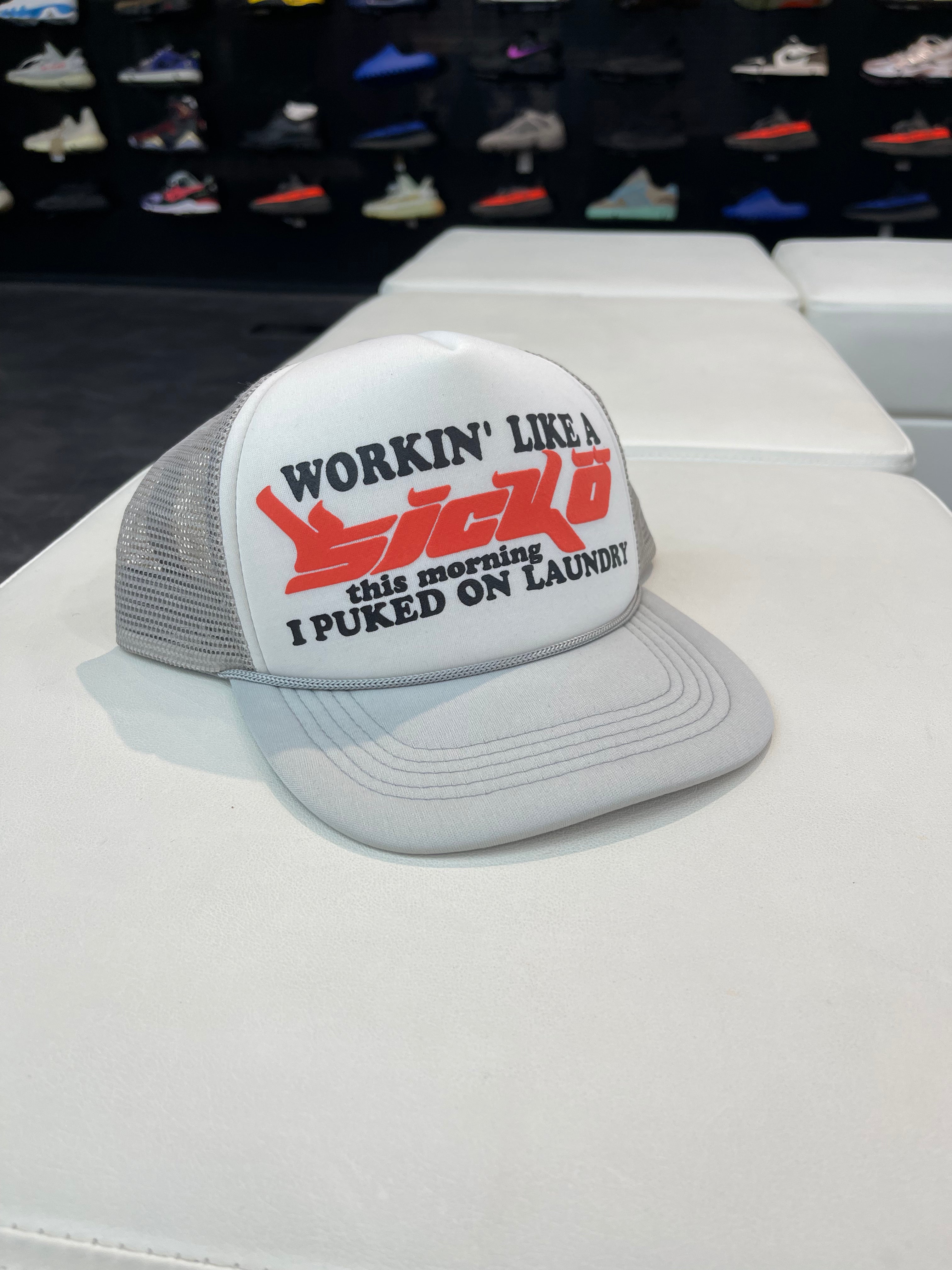 SICKO Trucker Hat “Grey/White”