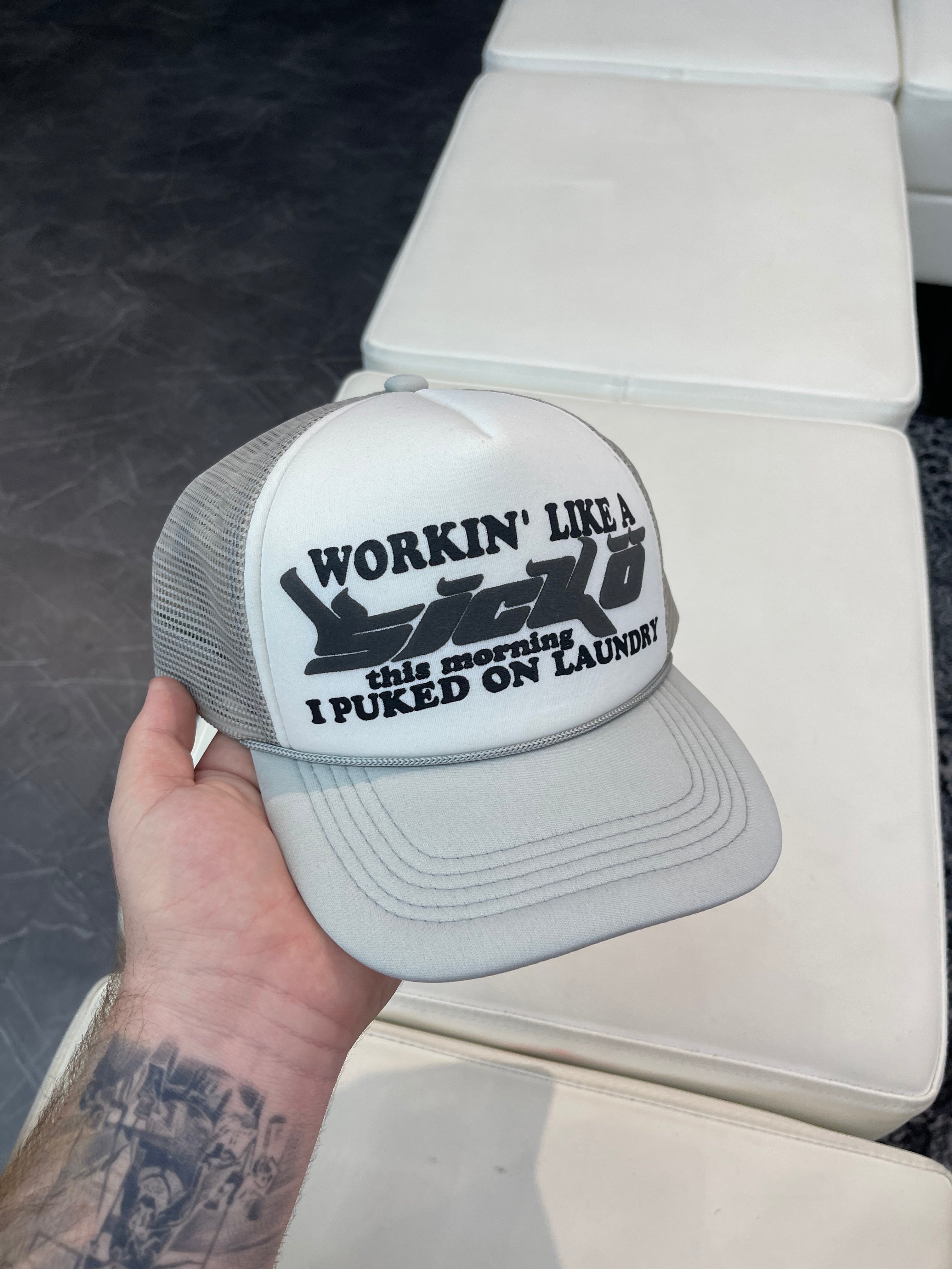 SICKO Trucker Hat “Grey/Black”