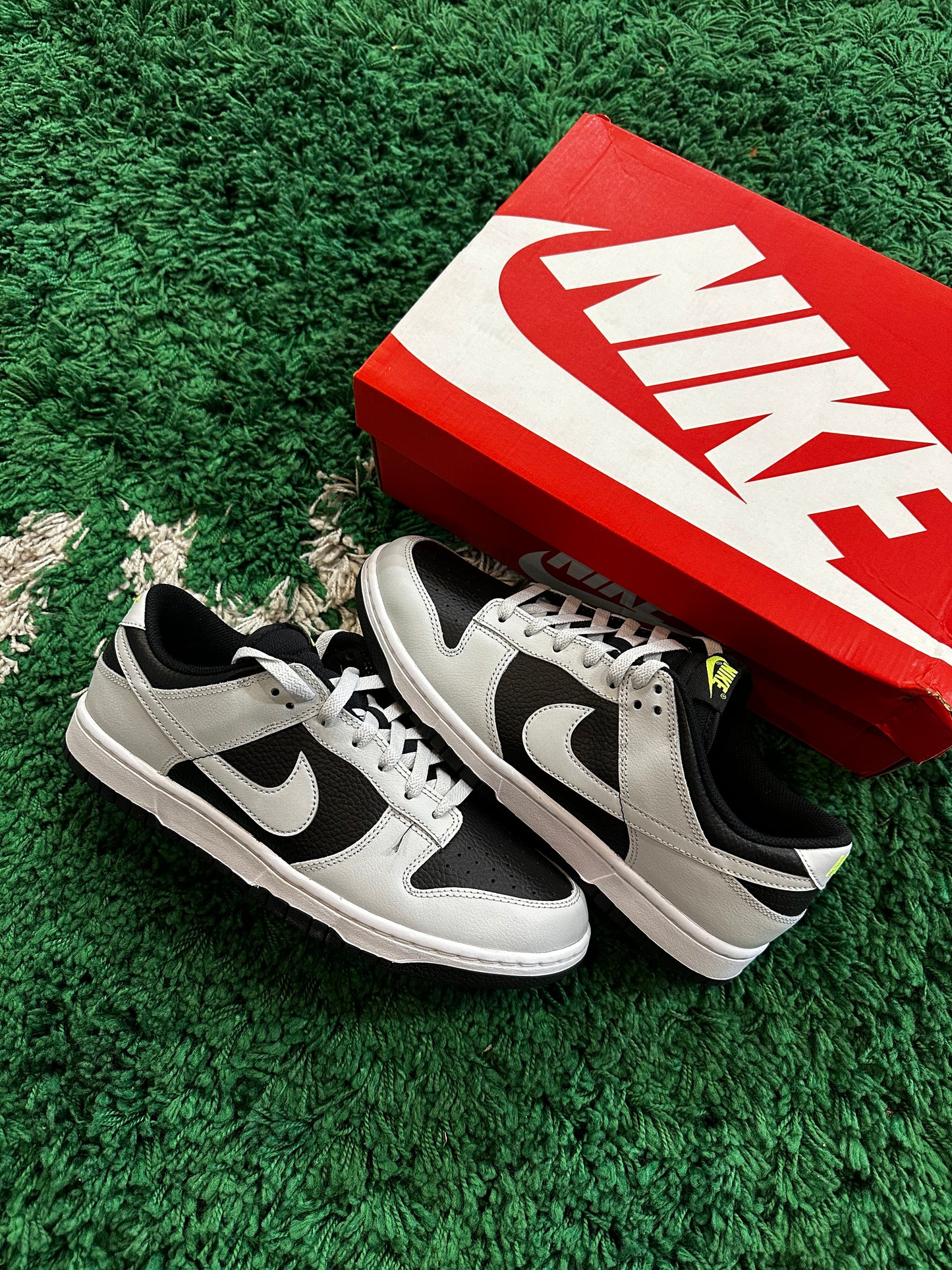 Nike Dunk Low “Grey Panda Volt”