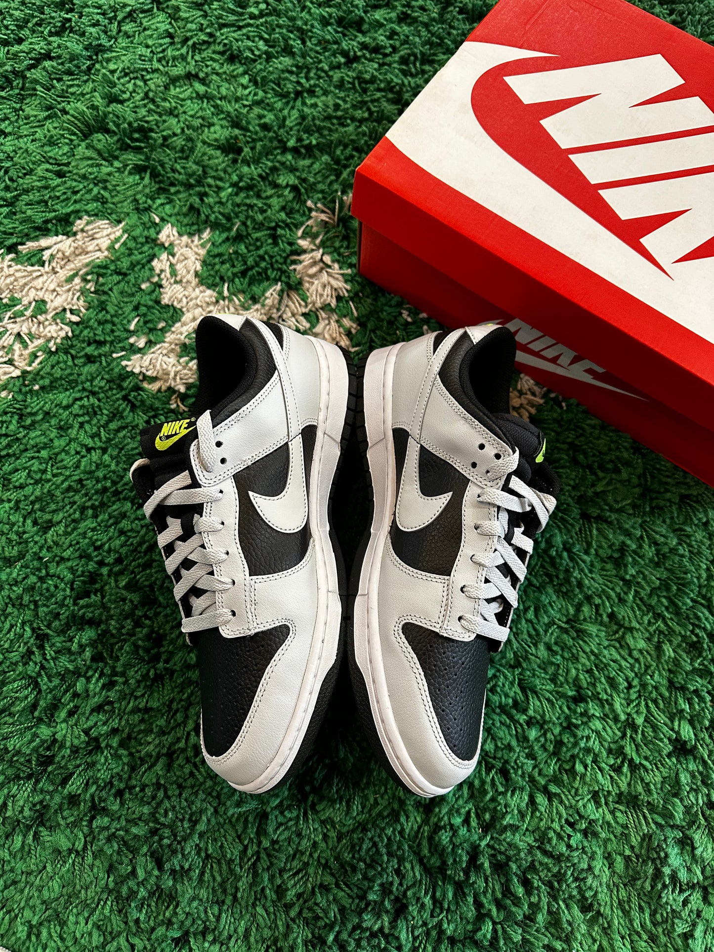 Nike Dunk Low “Grey Panda Volt”