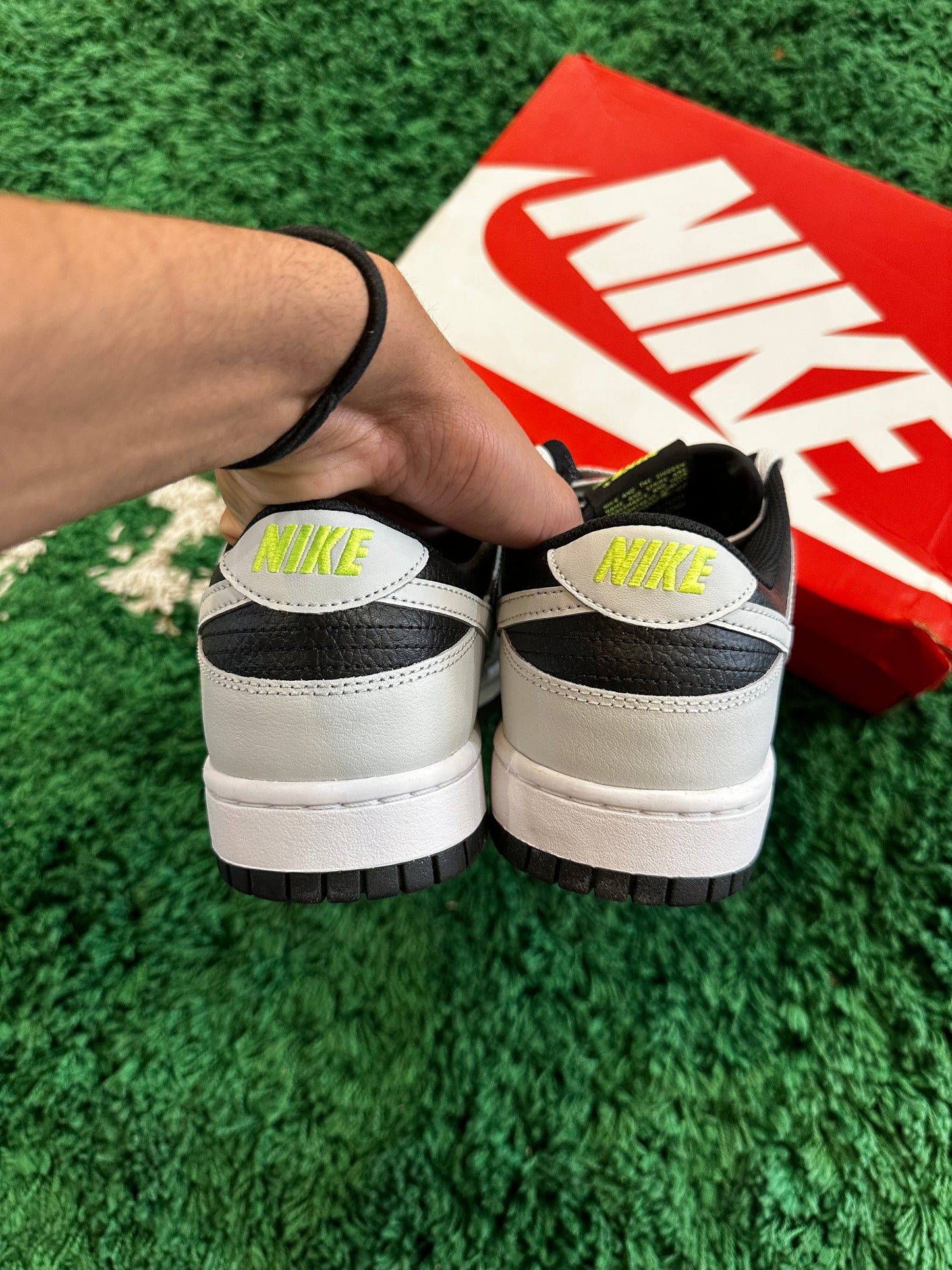 Nike Dunk Low “Grey Panda Volt”