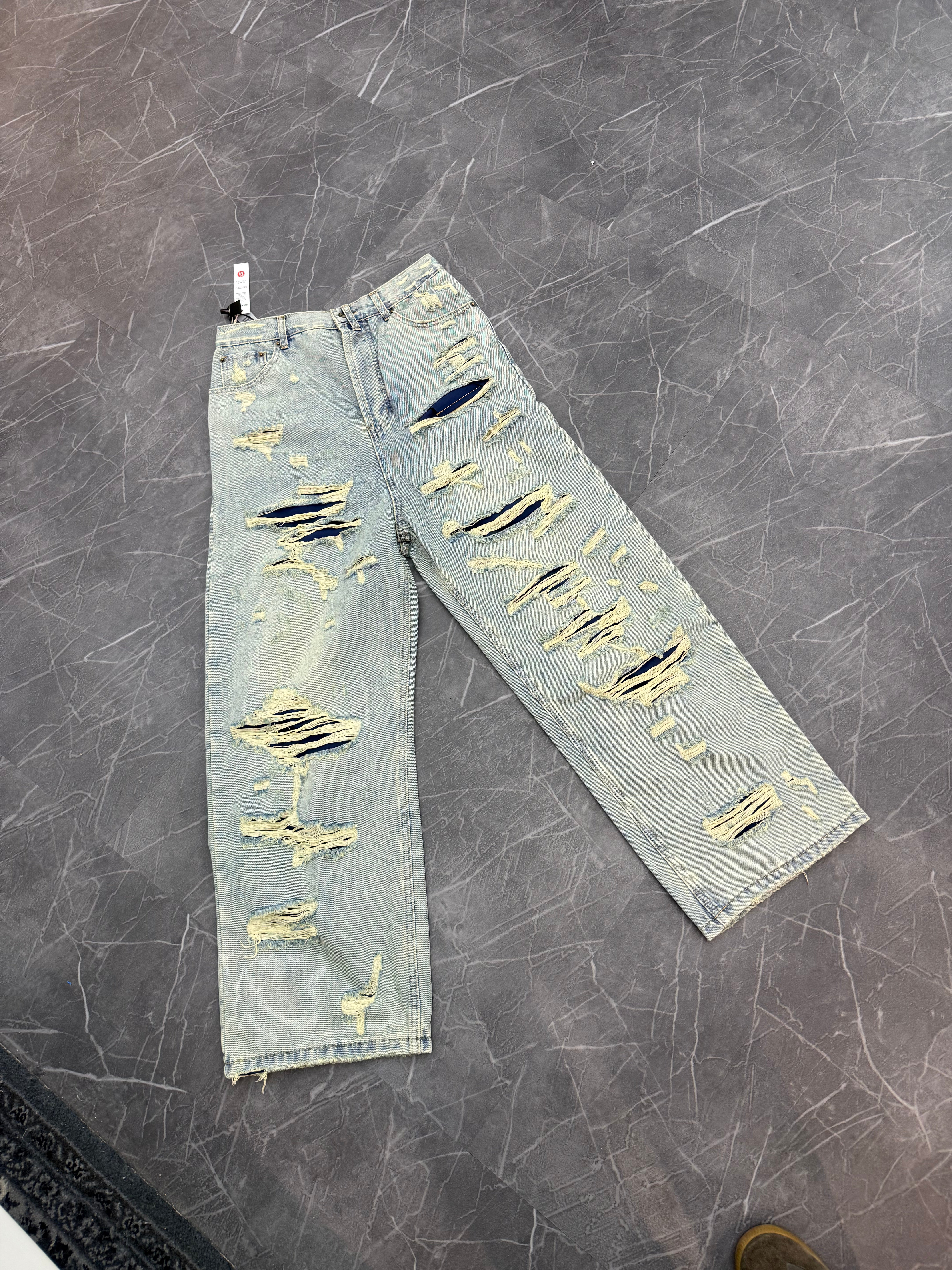Undeveloped Wideboy Destroyed Denim