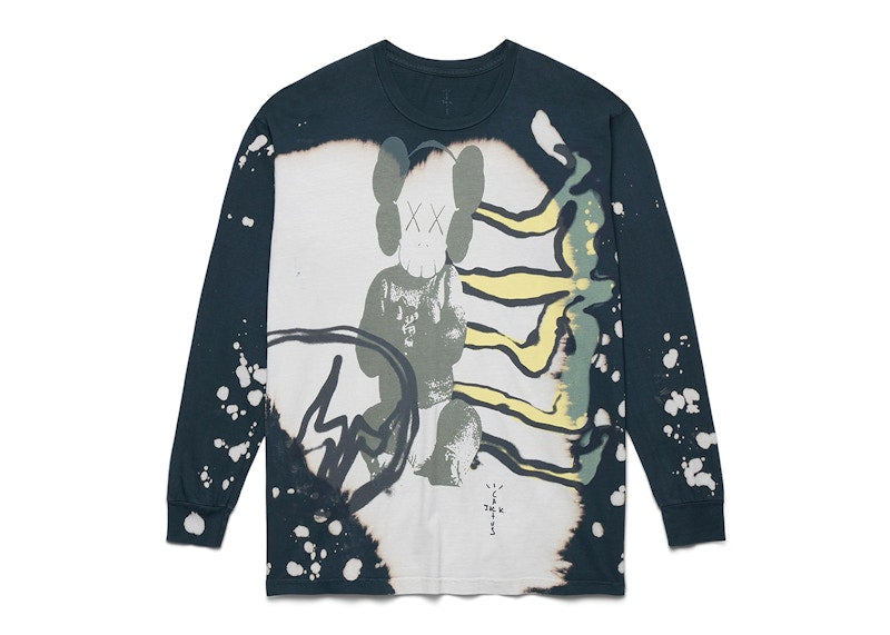 Travis Scott Cactus Jack + Kaws For Fragment L/S Tee Multi Grey