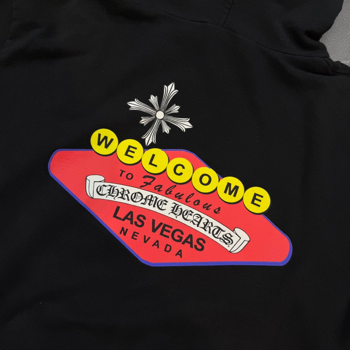 Chrome Hearts Las Vegas Exclusive Black Pullover Hoodie Black - tag