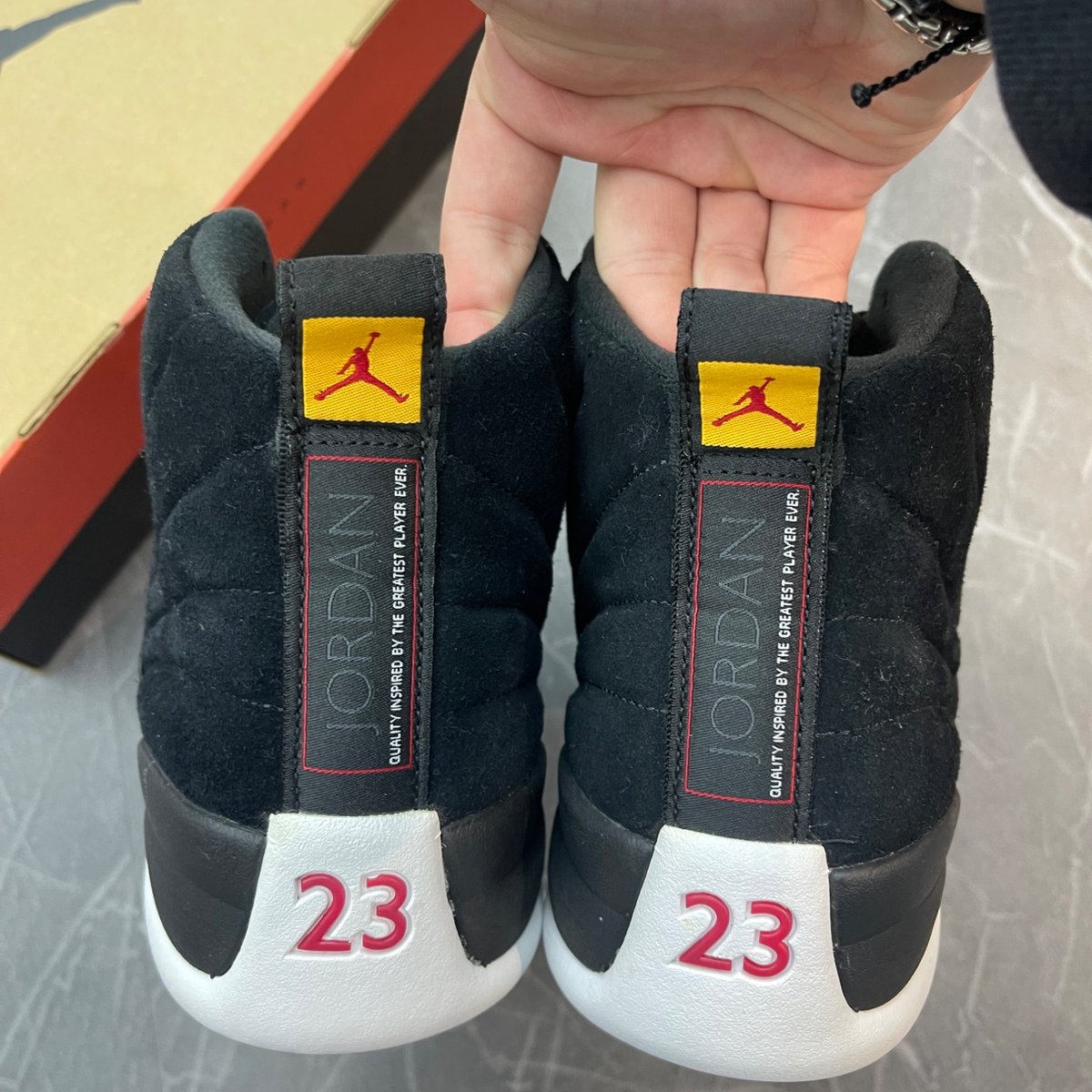 Jordan 12 Retro Reverse Taxi (Size 12) (Lightly Worn)