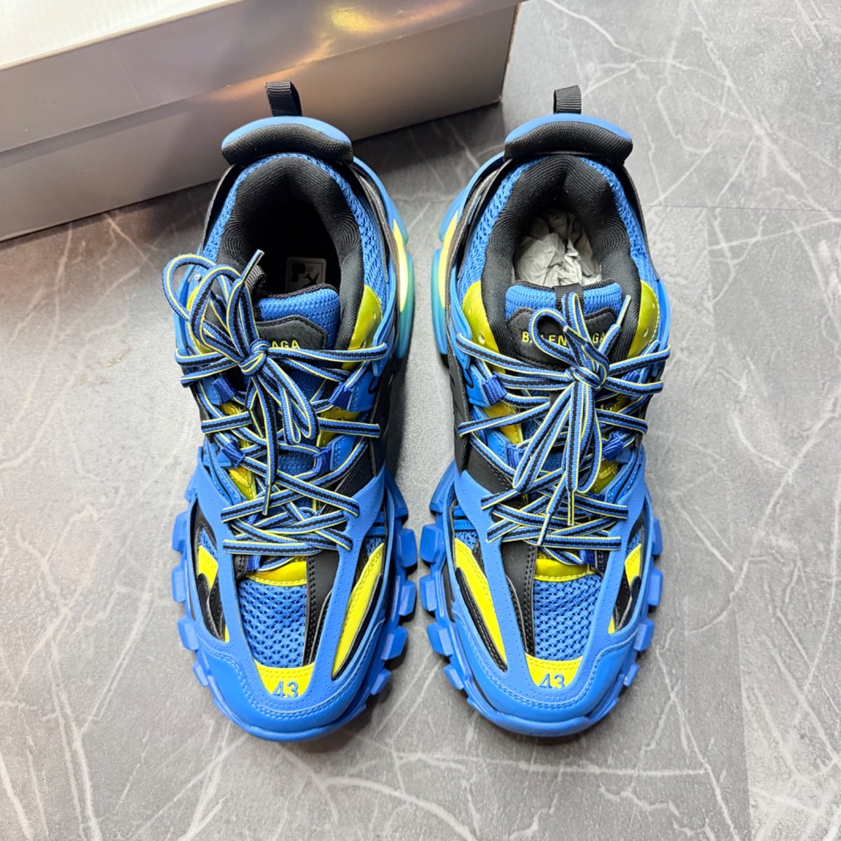 Balenciaga Track LED Blue Yellow Black - back