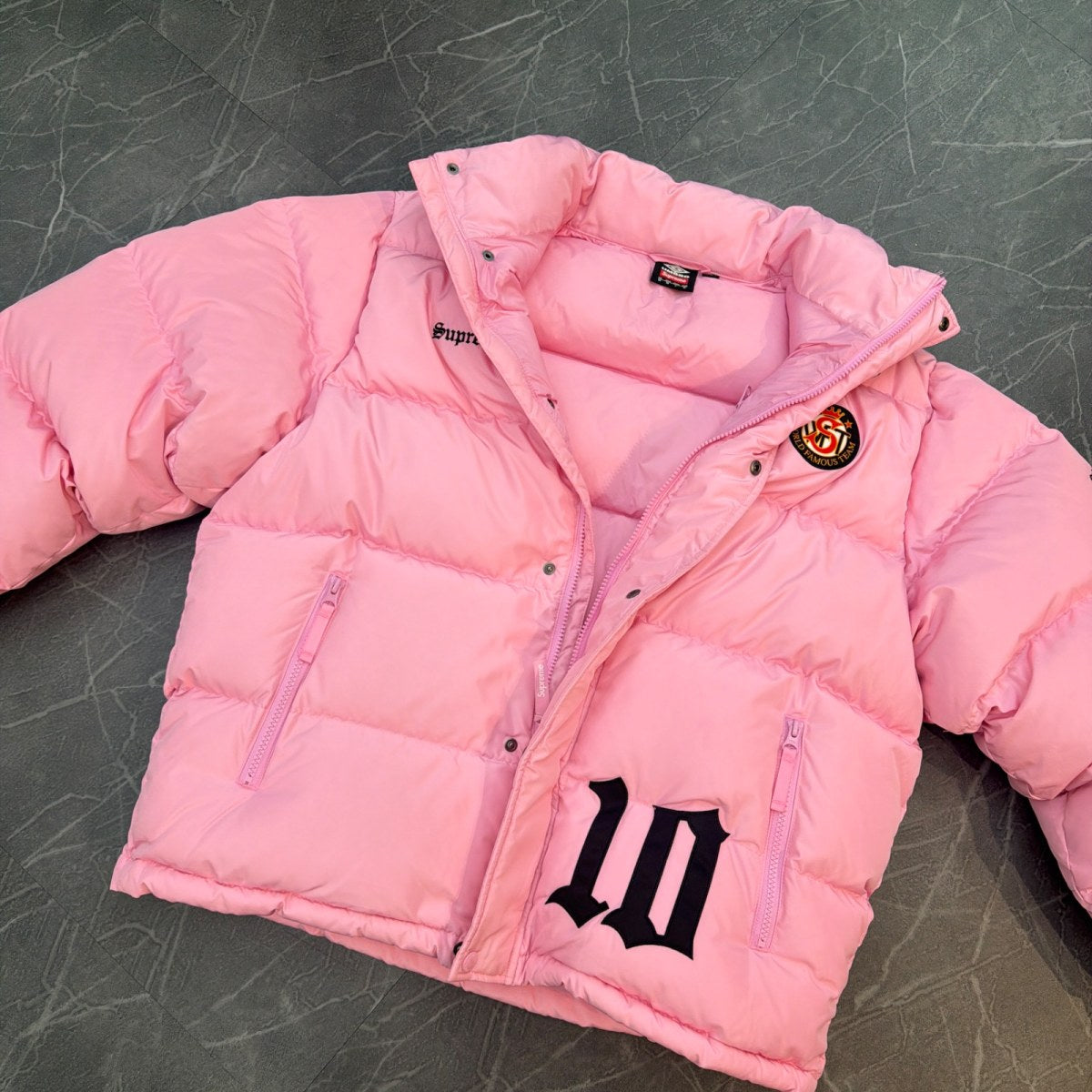 Supreme Umbro Down Puffer Jacket Pink - Image 2