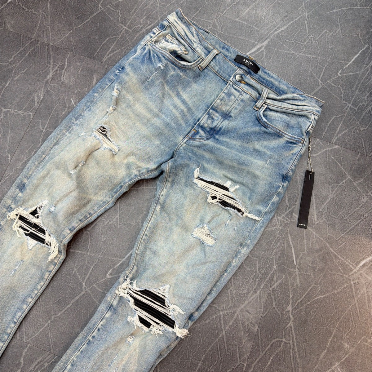 Amiri Denim Jeans Black Rips - Image 2