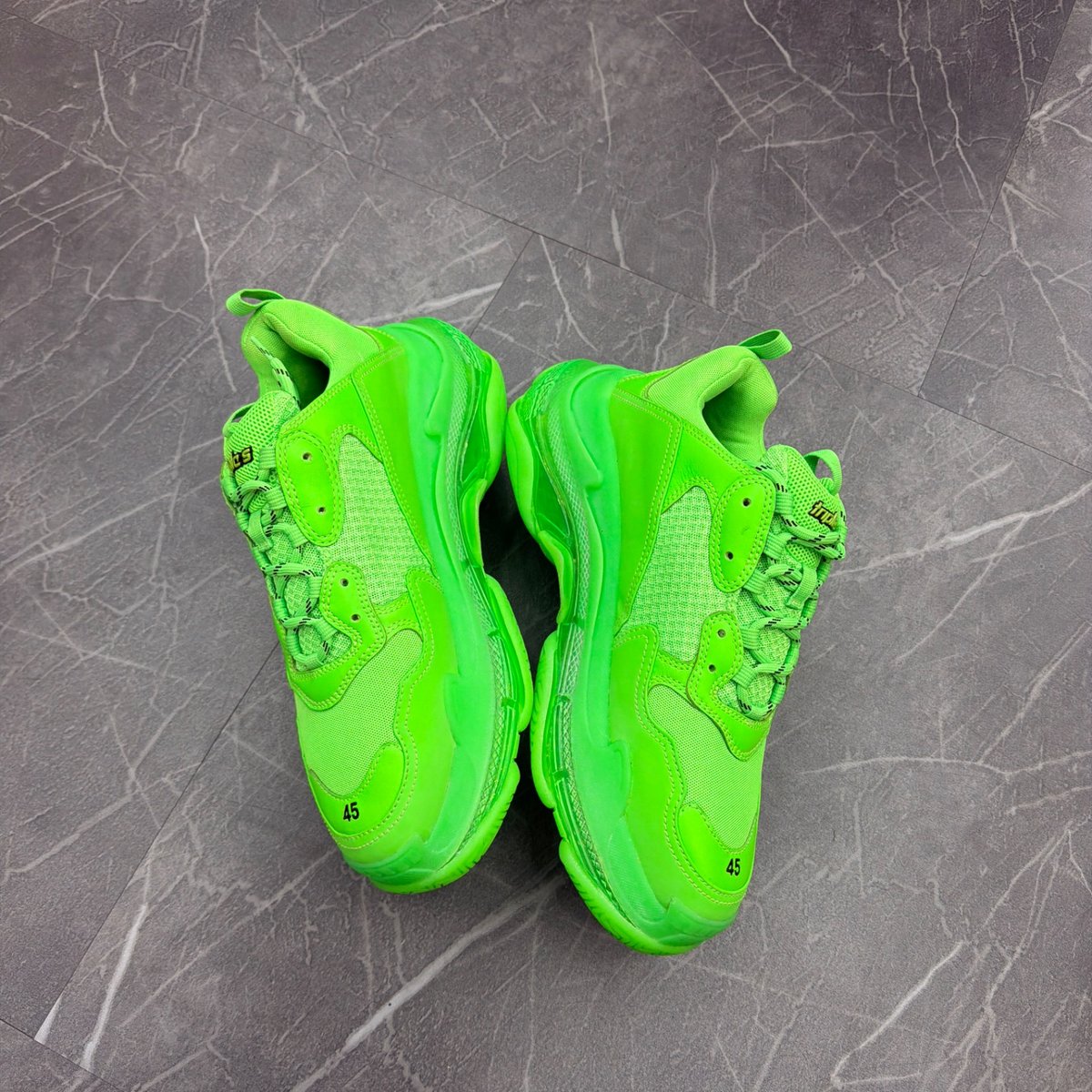 Balenciaga Triple S Soft Neon Green Clear Sole (Size 45) (VNDS)