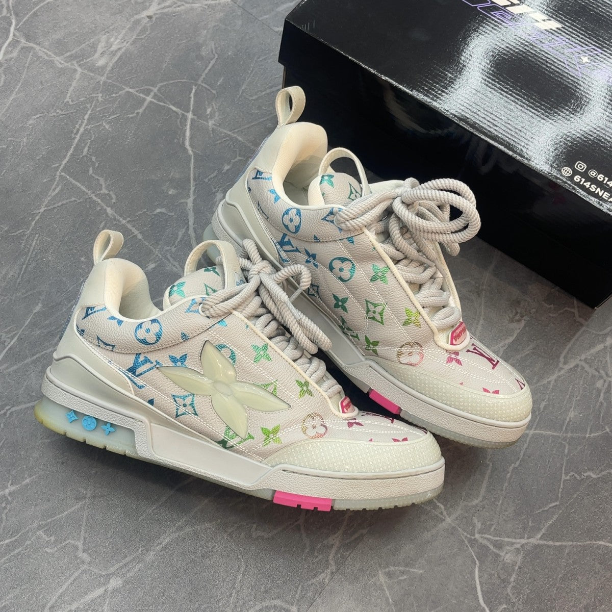 Louis Vuitton LV Skate Sneaker Gray Gradient Monogram - Image 7