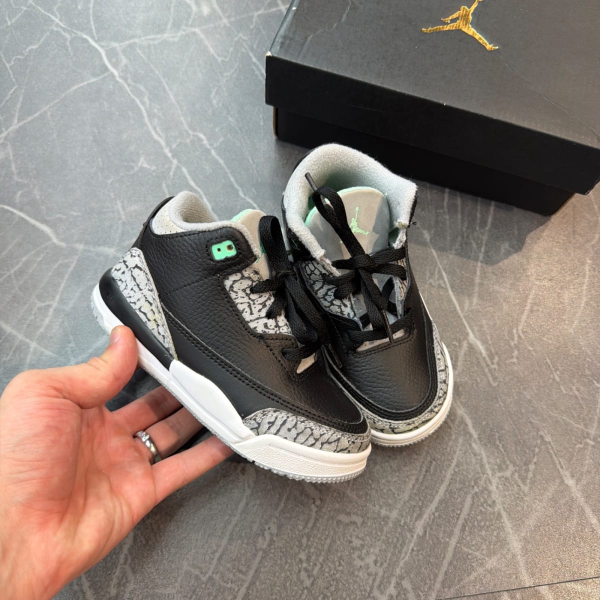 Jordan 3 Retro Green Glow (TD) (Size 9C) (VNDS)
