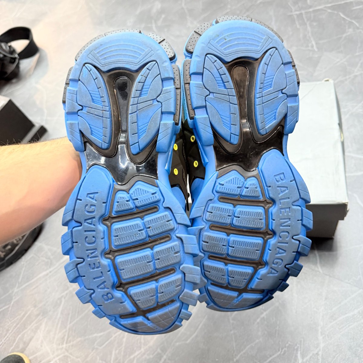 Balenciaga Track LED Blue Yellow Black - box