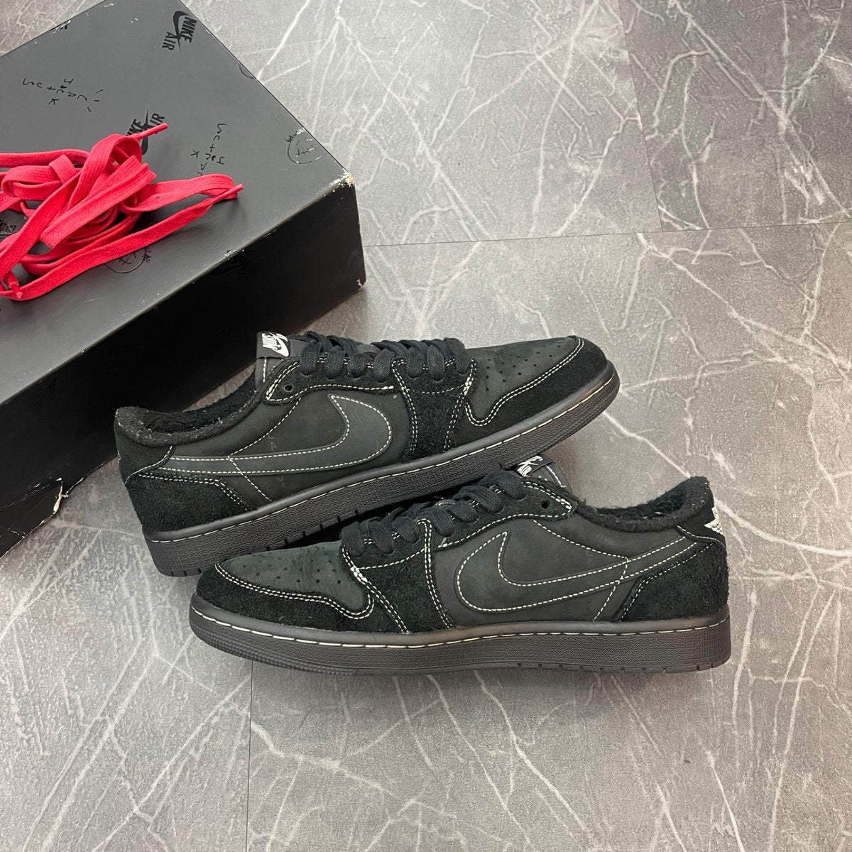 Jordan 1 Retro Low OG SP Travis Scott Black Phantom (Size 10) (Lightly Worn)