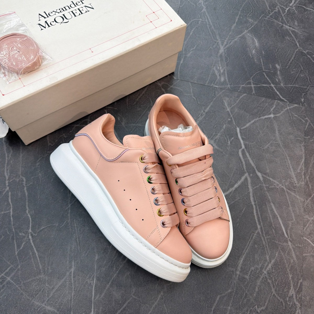 Alexander McQueen Wmns Oversized Sneaker 'Shell' - Image 1