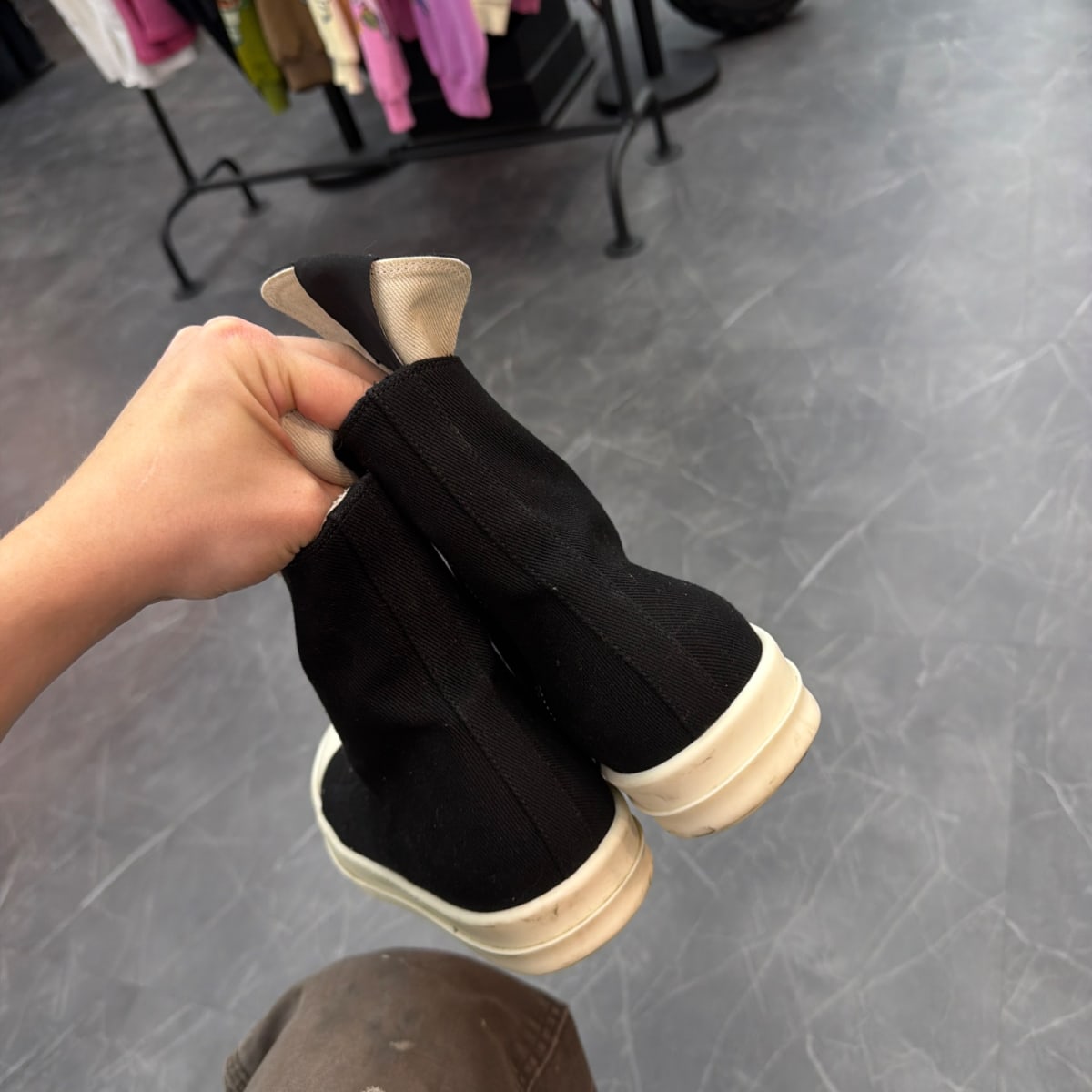 Rick Owens Hollywood DRKSHDW High 'Black Milk' (Size 43) - side