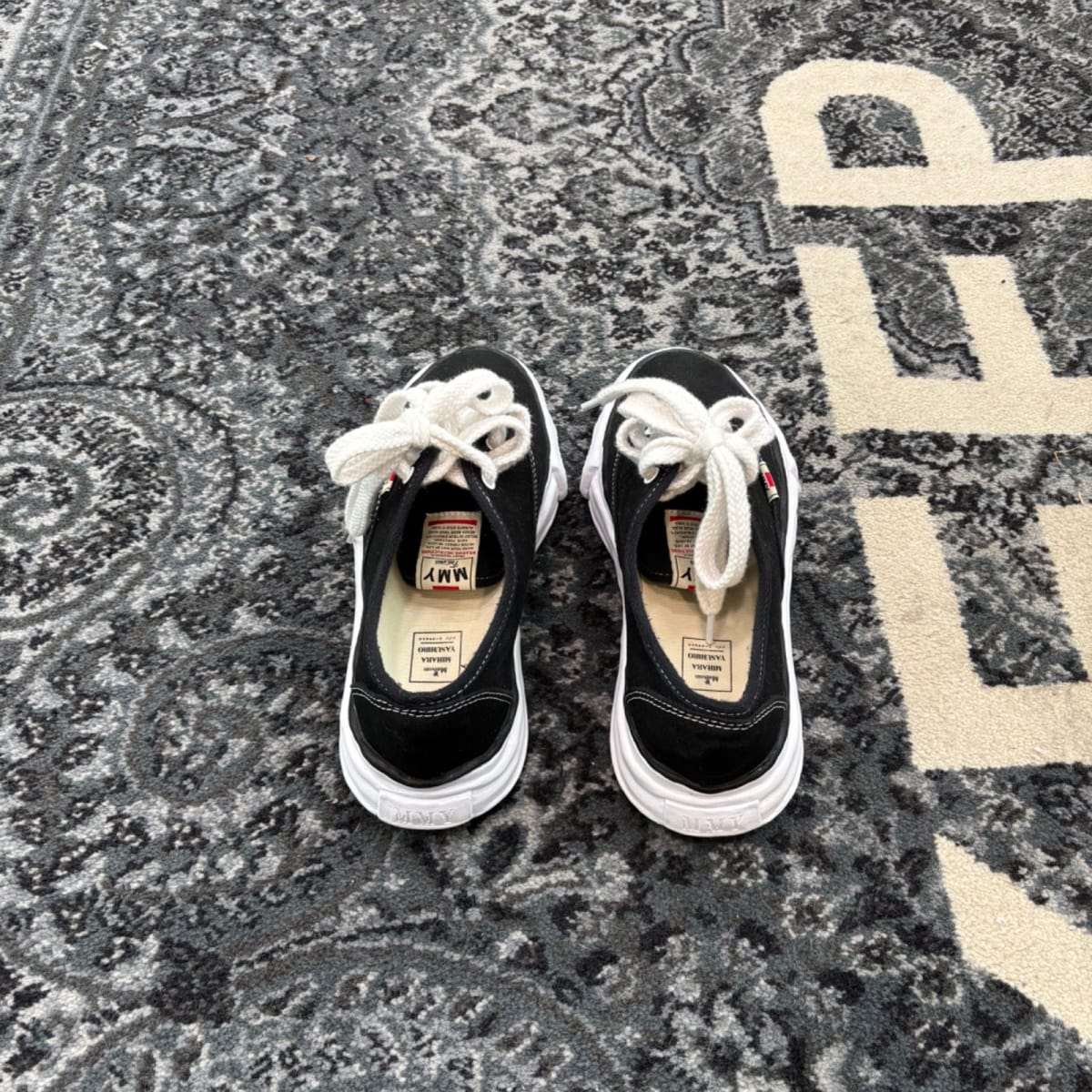 Maison Mihara Yasuhiro Hank OG Sole Canvas Low Black (Size 41) (Lightly Worn)