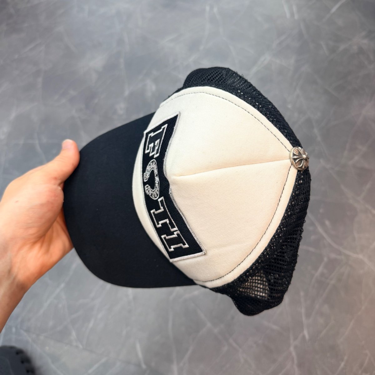 Chrome Hearts FOTI Horseshoe Trucker Hat White/Black (Size OS) (Lightly Worn)