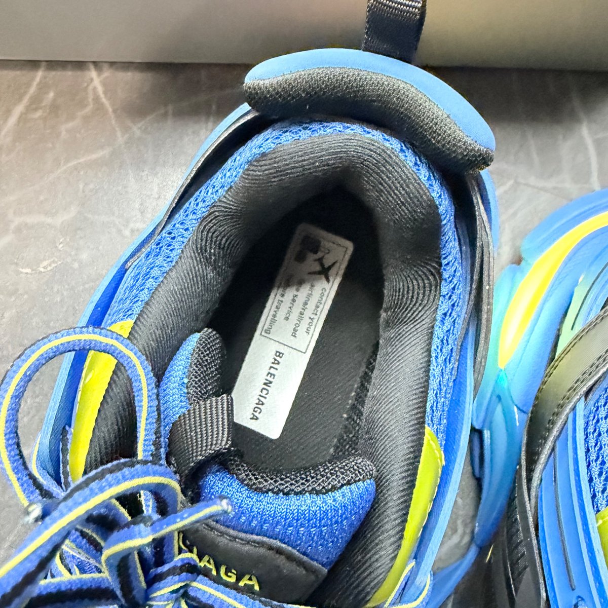Balenciaga Track LED Blue Yellow Black - side