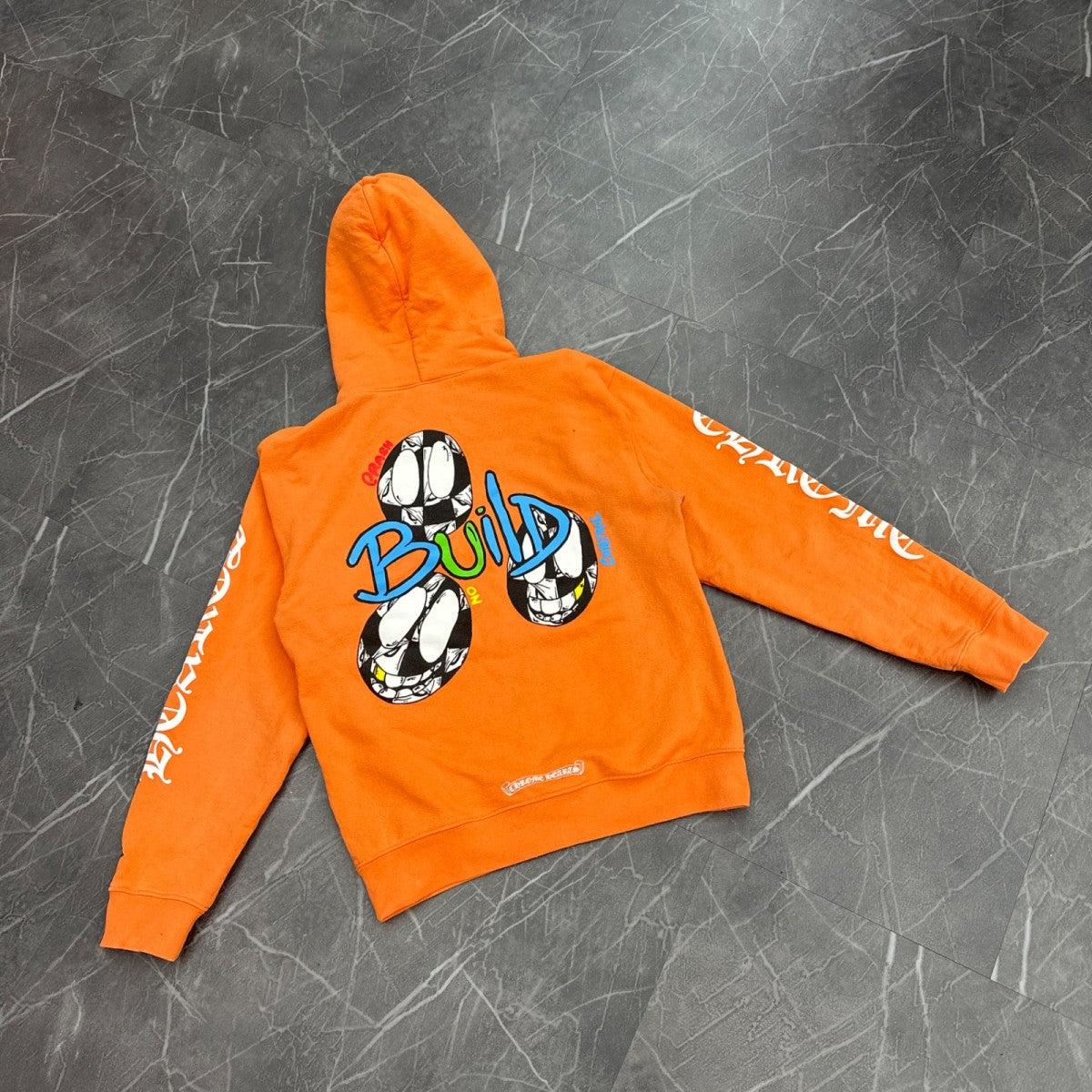 Chrome Hearts Matty Boy Link & Build Hoodie Orange - Image 2