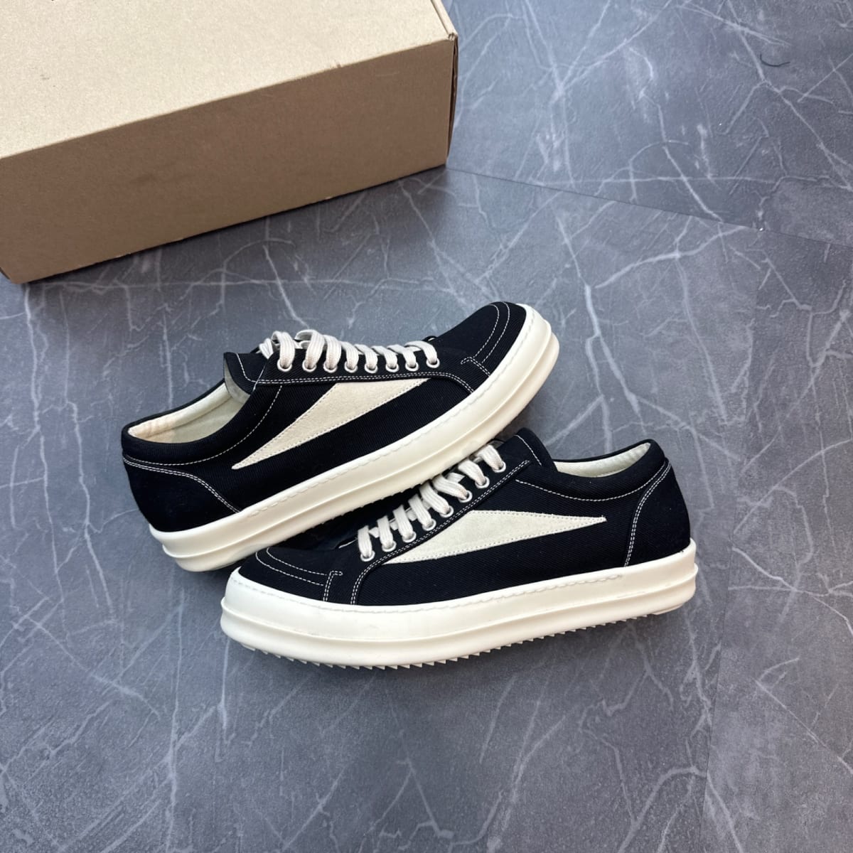 Rick Owens DRKSHDW Vintage Low Black Milk (Size 43) (Lightly Worn)