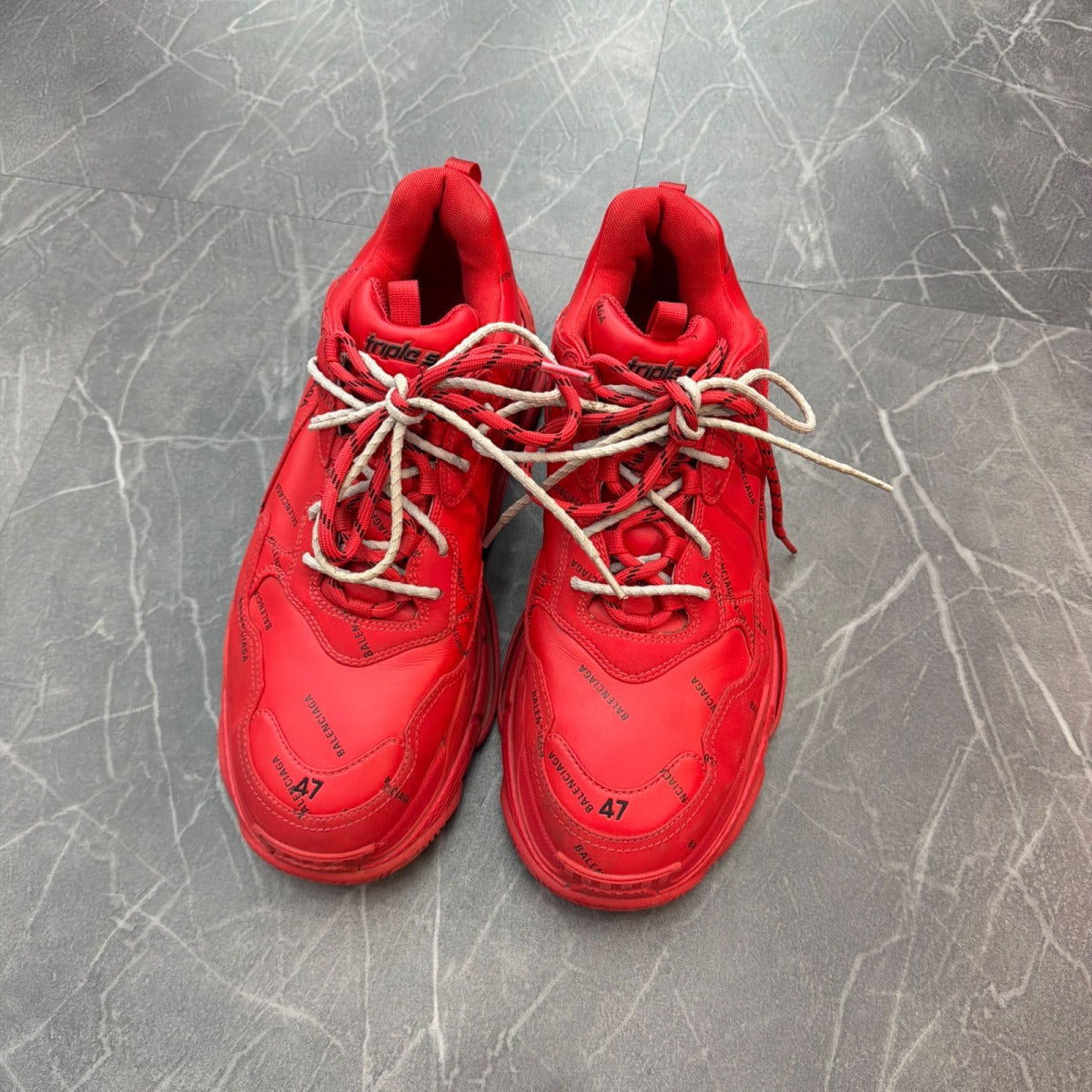 Balenciaga Triple S Red Clear Sole - Image 2
