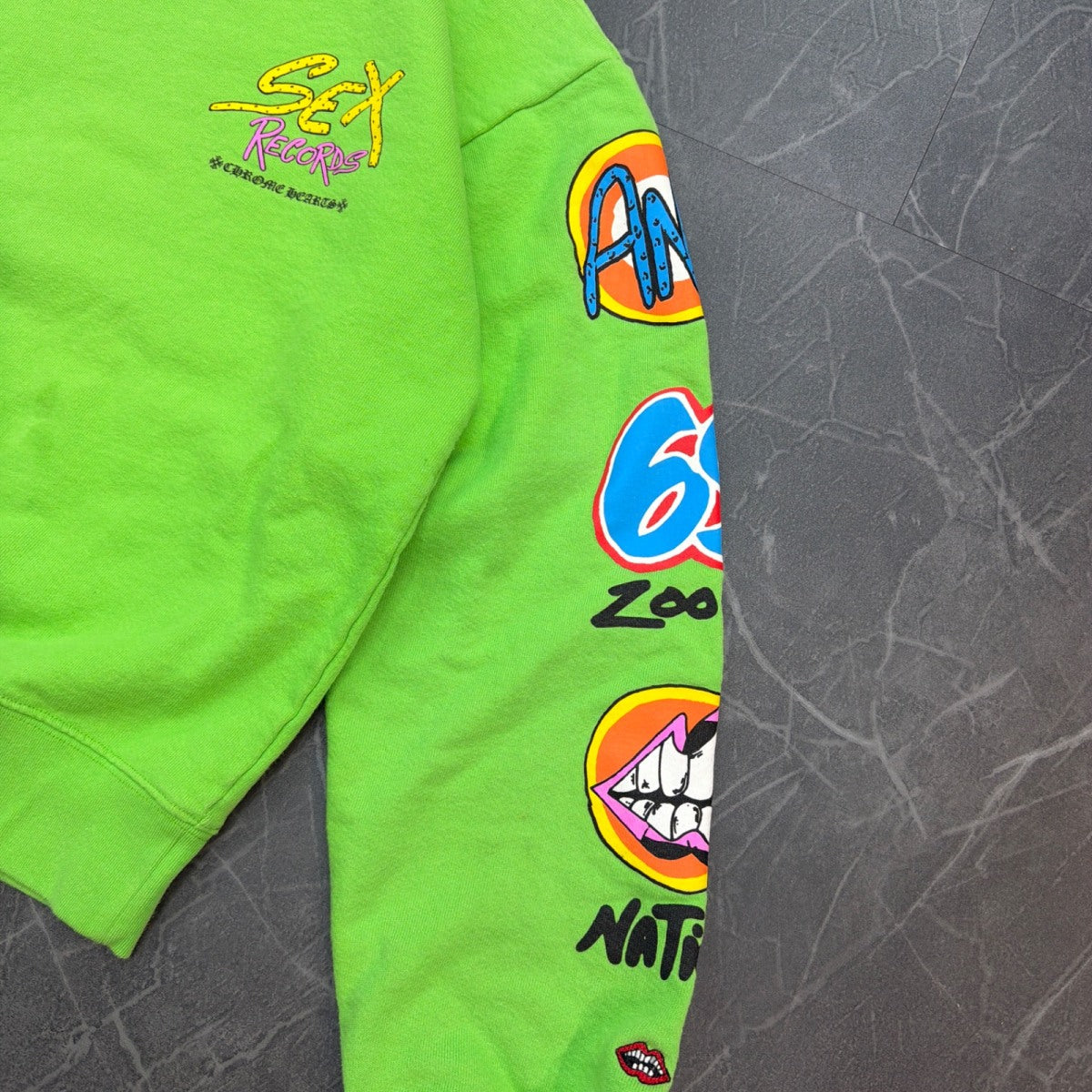 Chrome Hearts x Matty Boy Sex Records Crewneck 'Green' - Image 2