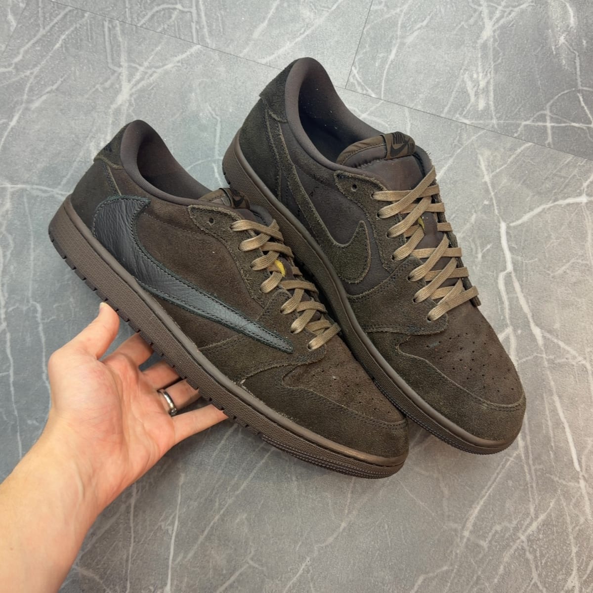 Jordan 1 Retro Low OG SP Travis Scott Velvet Brown (Size 13) (Lightly Worn)