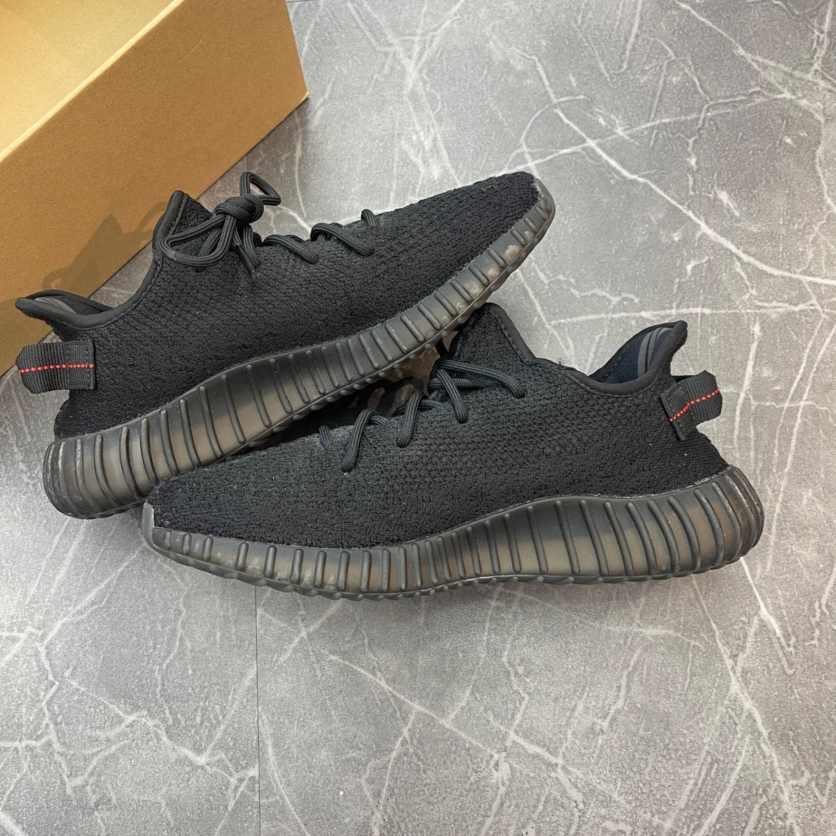 adidas Yeezy Boost 350 V2 Black Red (Size 10) (Lightly Worn)