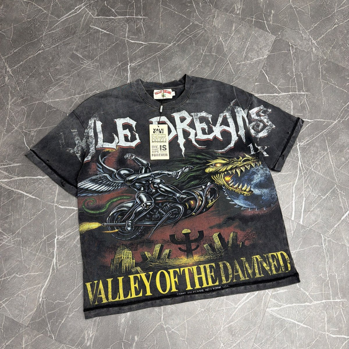 Vale Forever Ride The Dragon Tee 'Washed/Black'