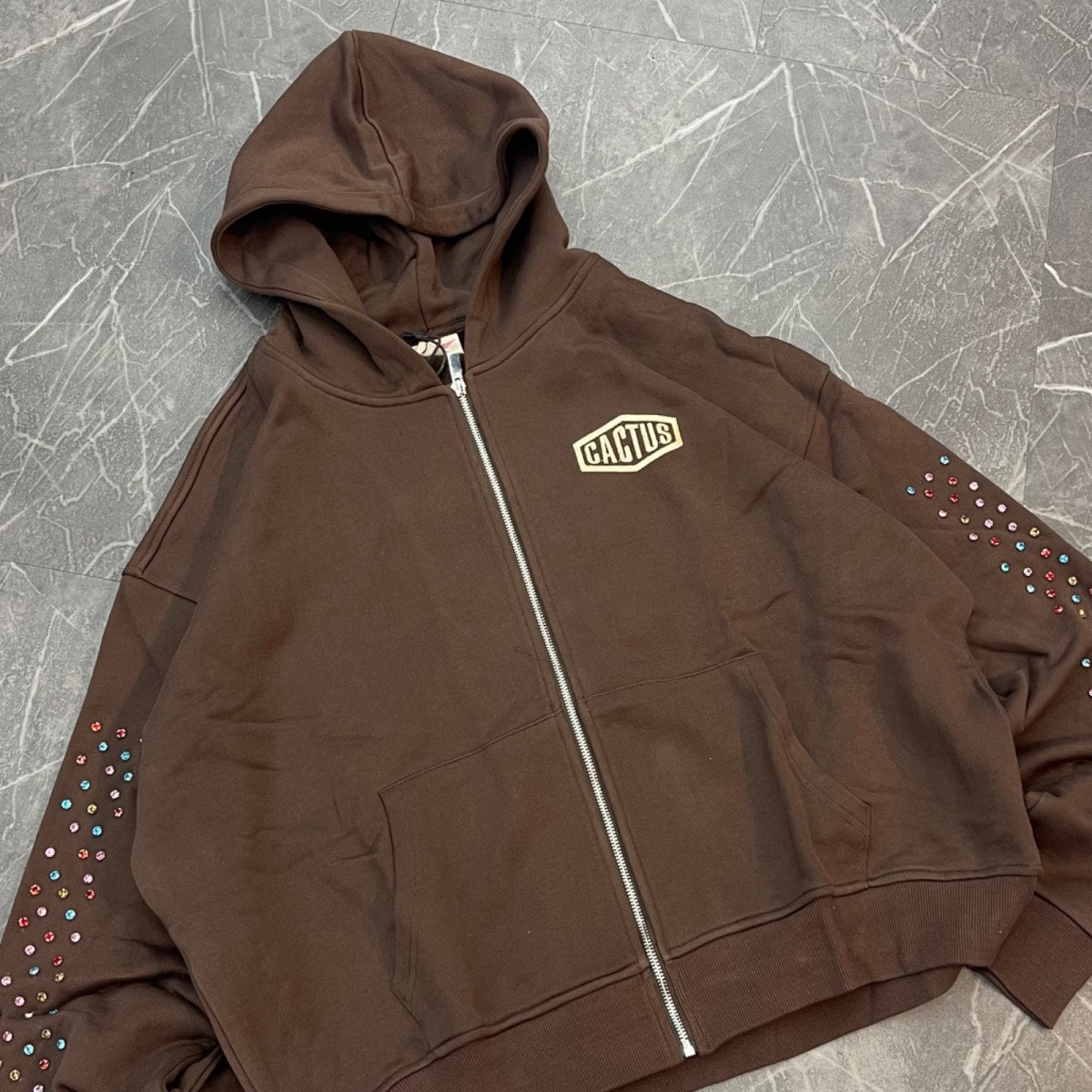 Cactus Valley Brown Crystal Zip Up - Image 2