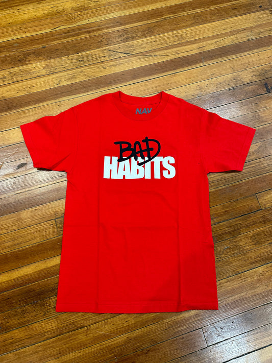 Vlone Tee “Bad Habits” Red