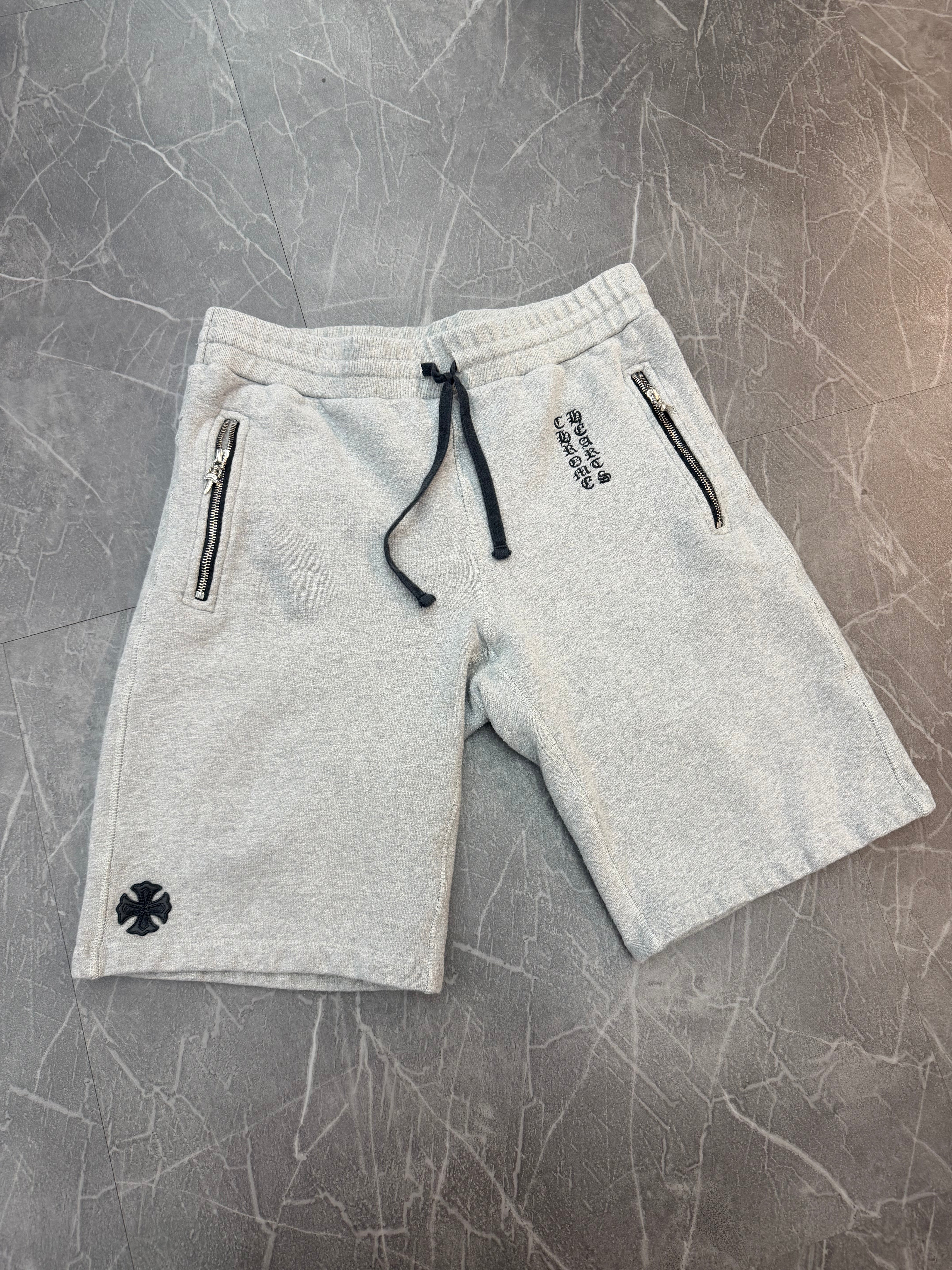 Chrome Hearts Y Not Dagger Patch Sweatshorts Grey