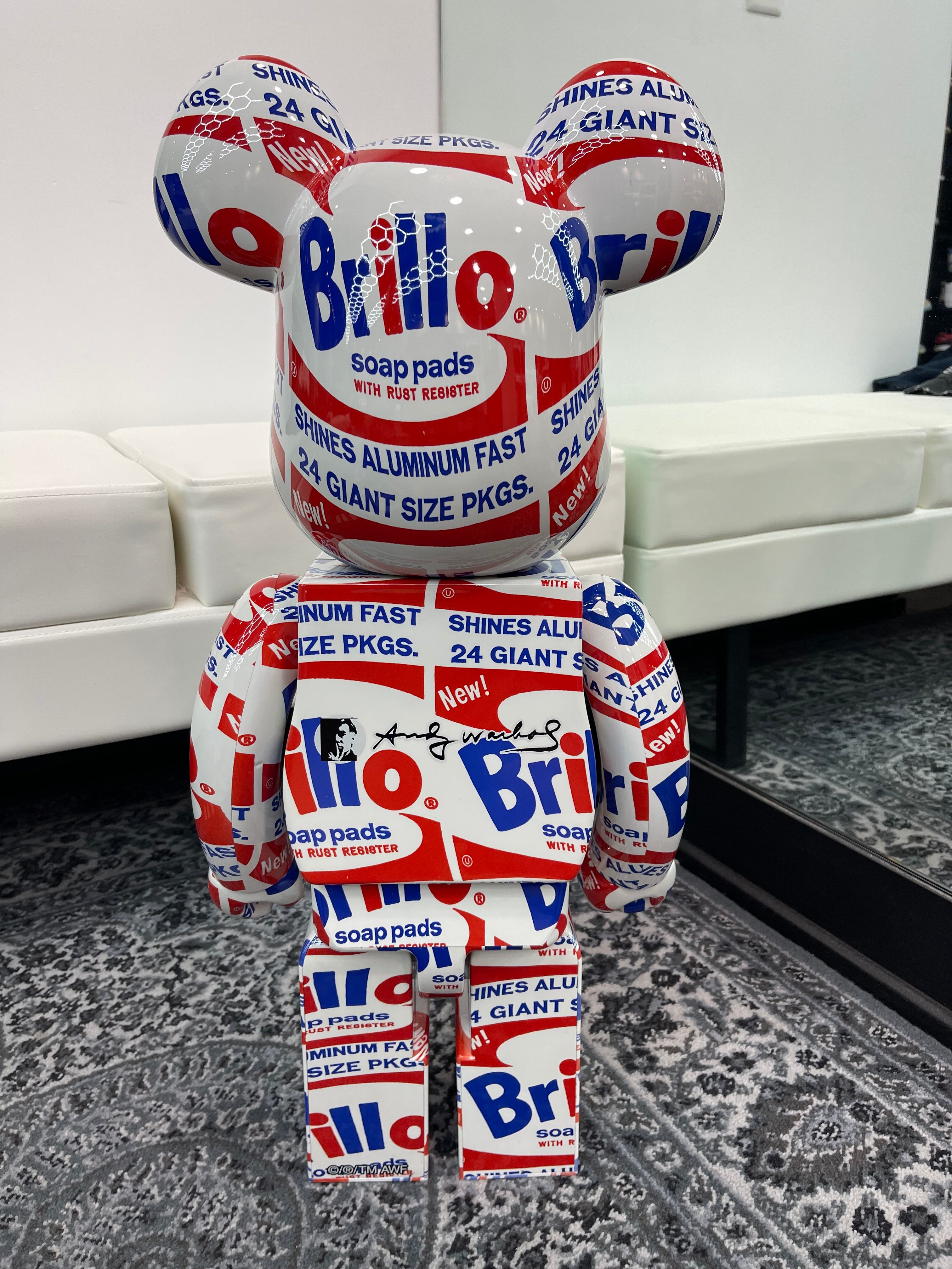 Bearbrick 1000% x Andy Warhol “Brillo”