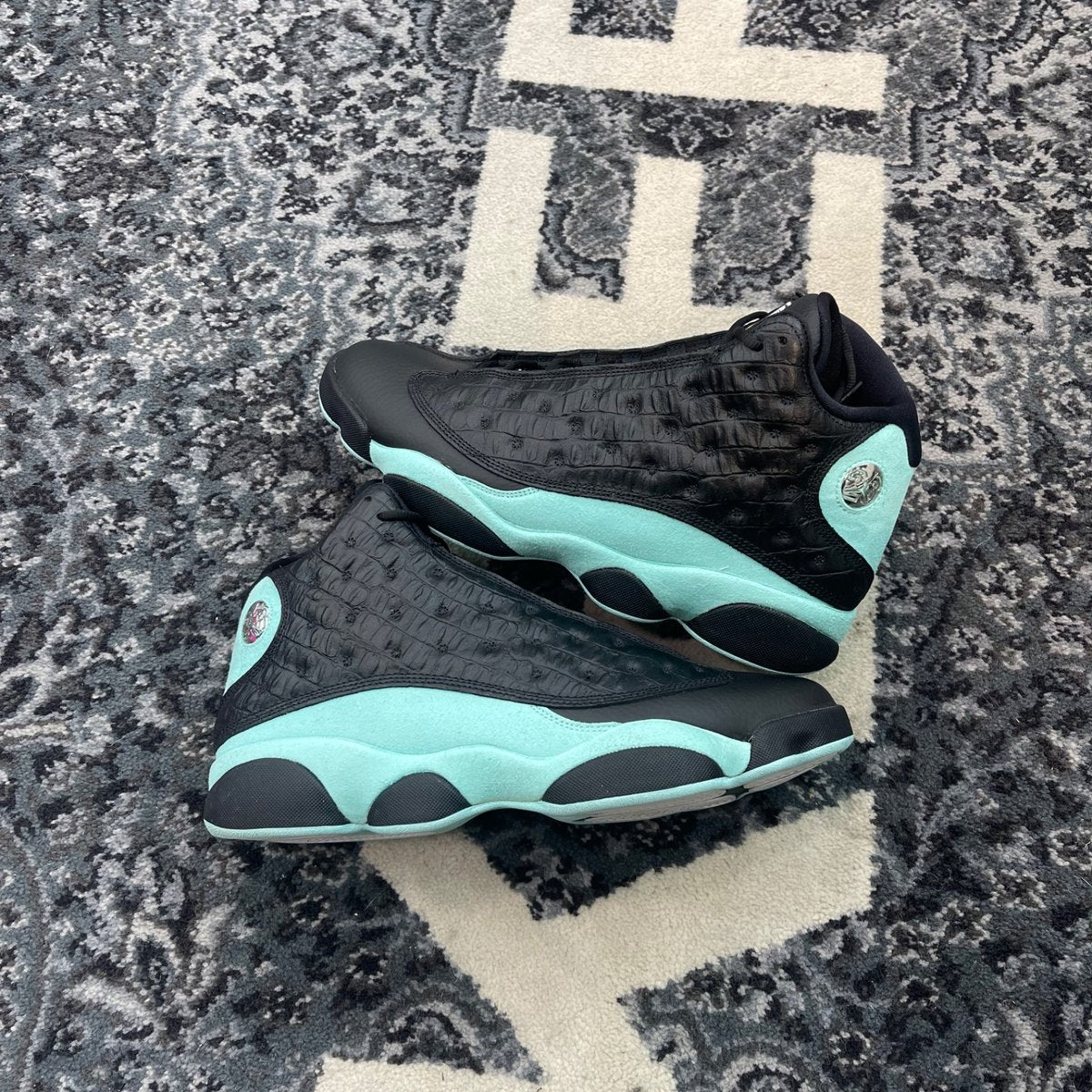 Jordan 13 Retro Black Island Green (Size 12) (Lightly Worn)