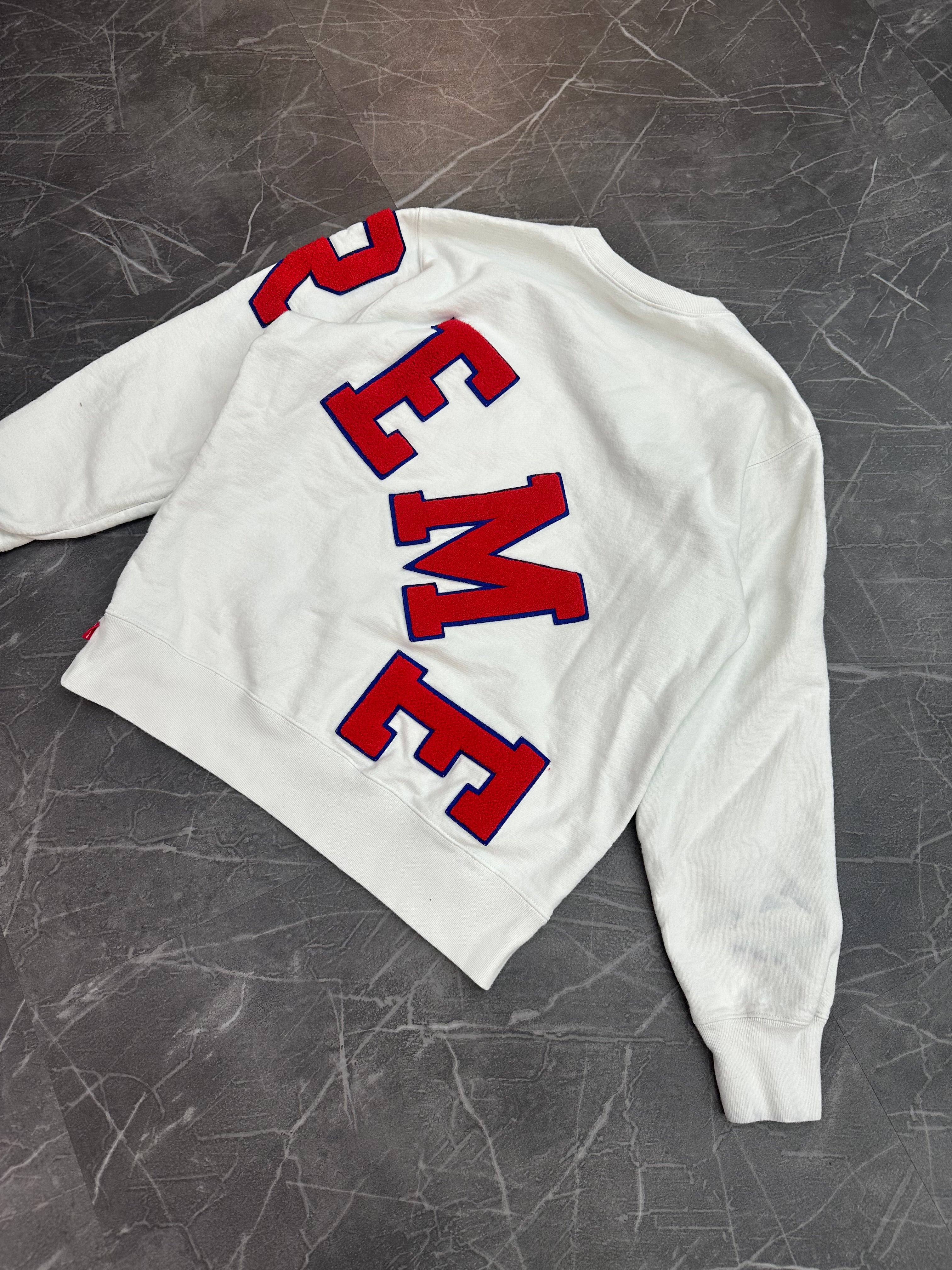 Supreme Wrap Around Crewneck White Red