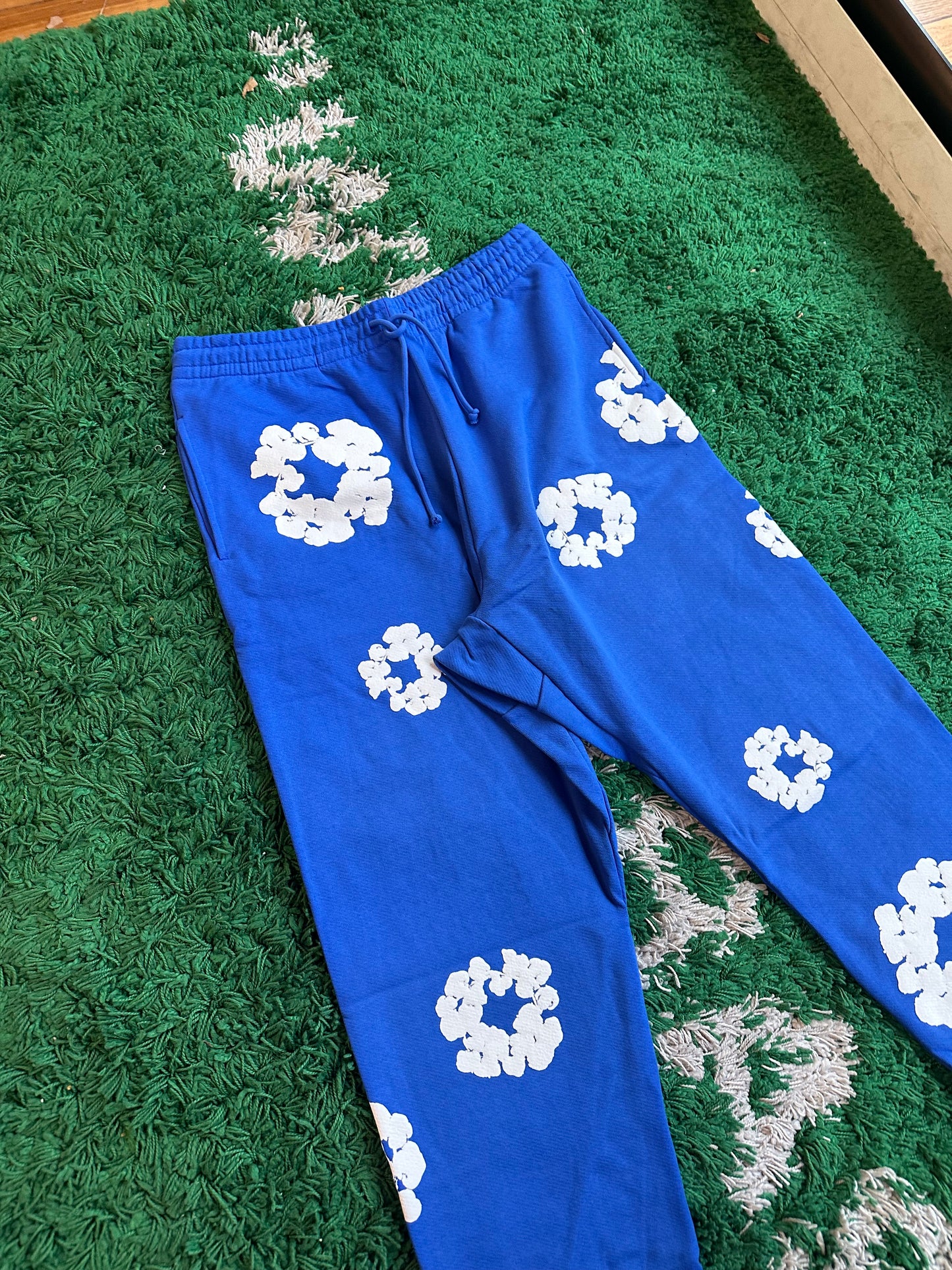 Denim Tears Cotton Wreath Sweatpants “Blue”