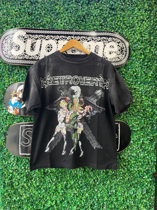 Retrovert Rhinestone Nurse Tee “Black”