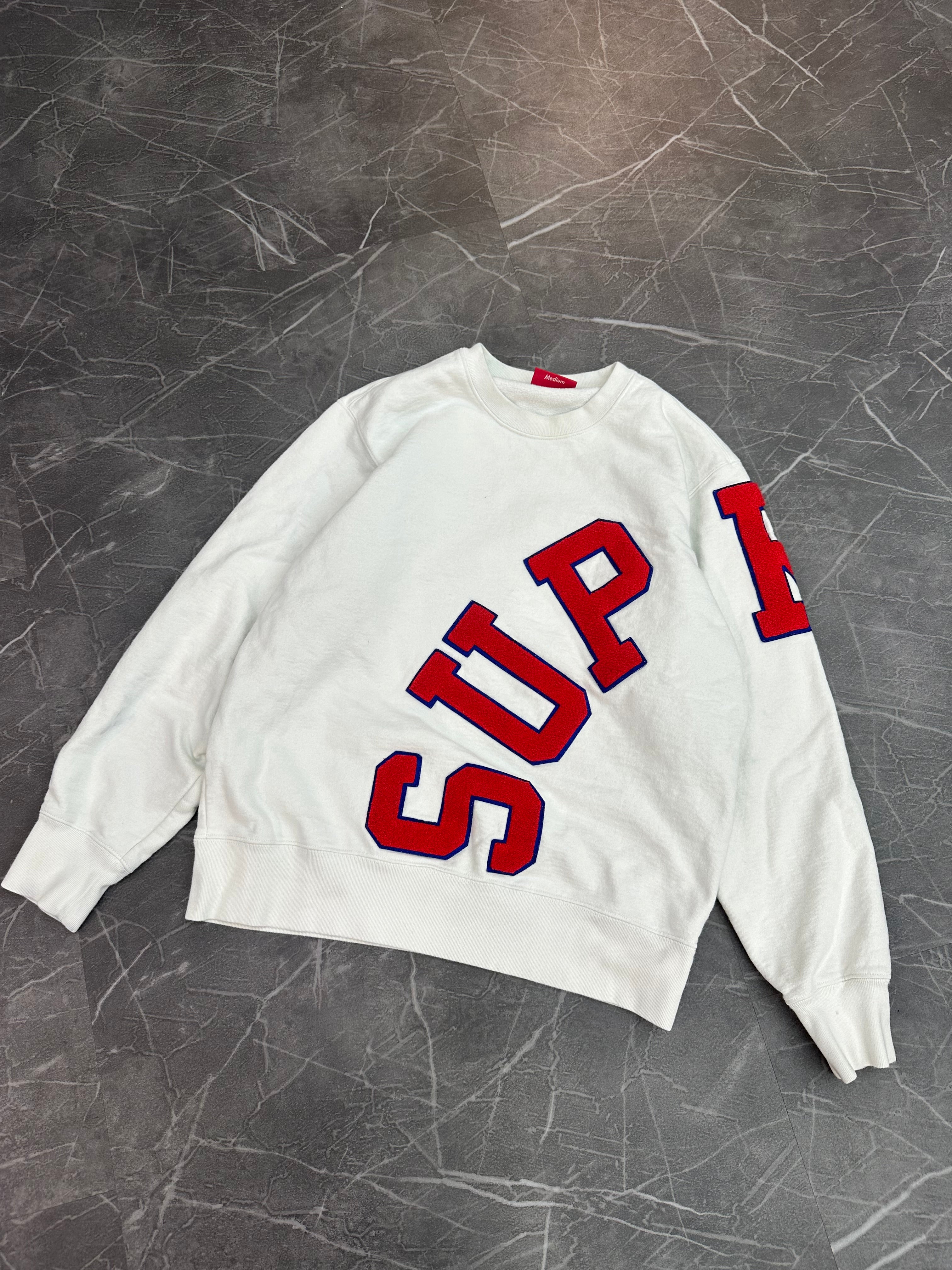 Supreme Wrap Around Crewneck White Red