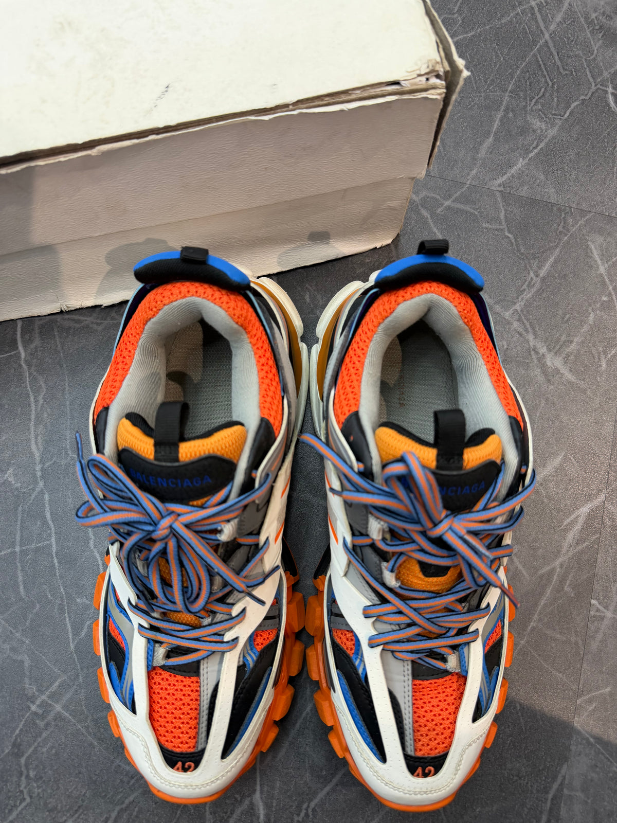 Balenciaga Track Runner White Orange Blue