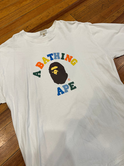 Bape Tee “Multi Color Letter Logo”