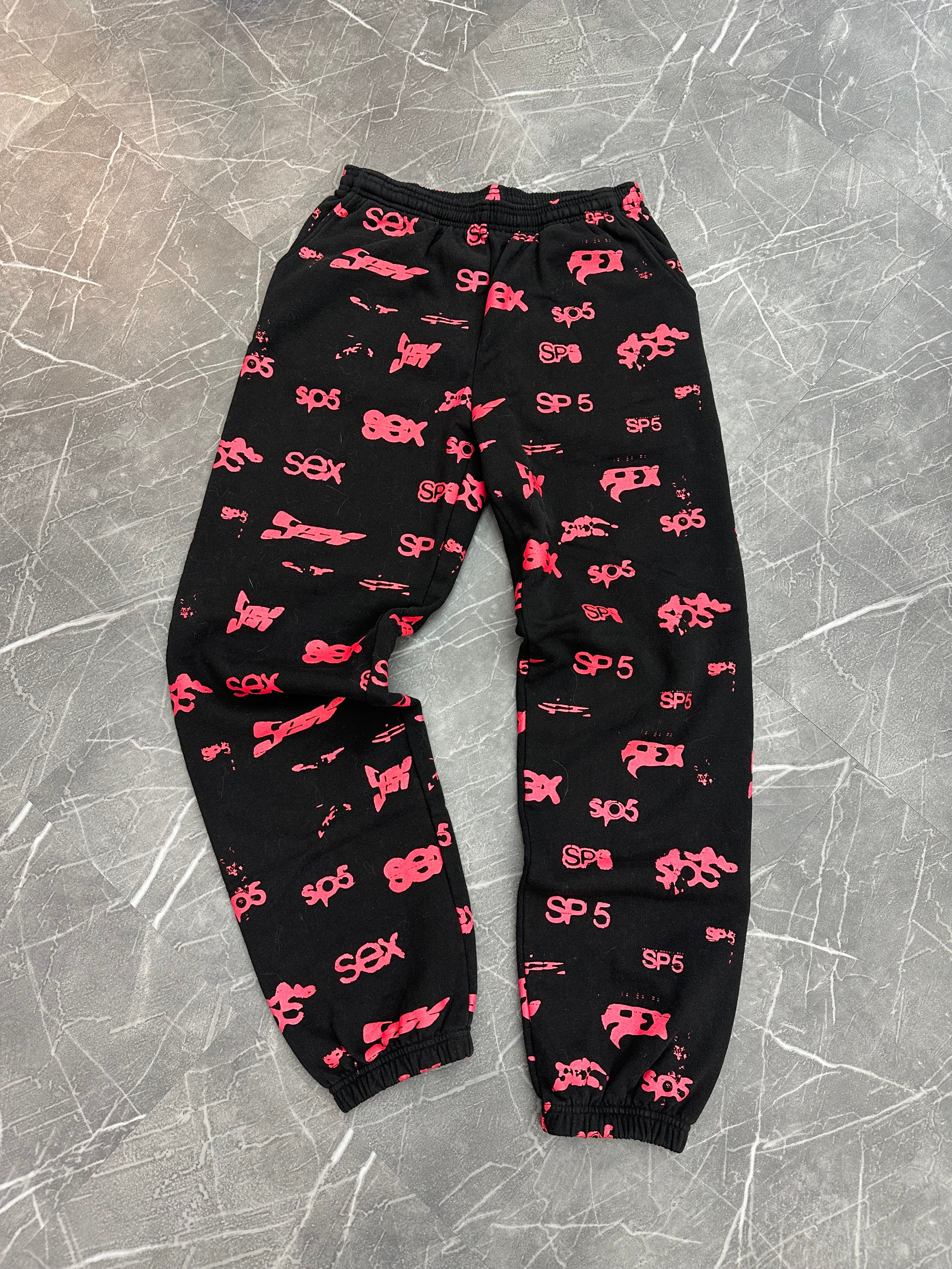 Sp5der Sweatpants Sex Black Red (M)